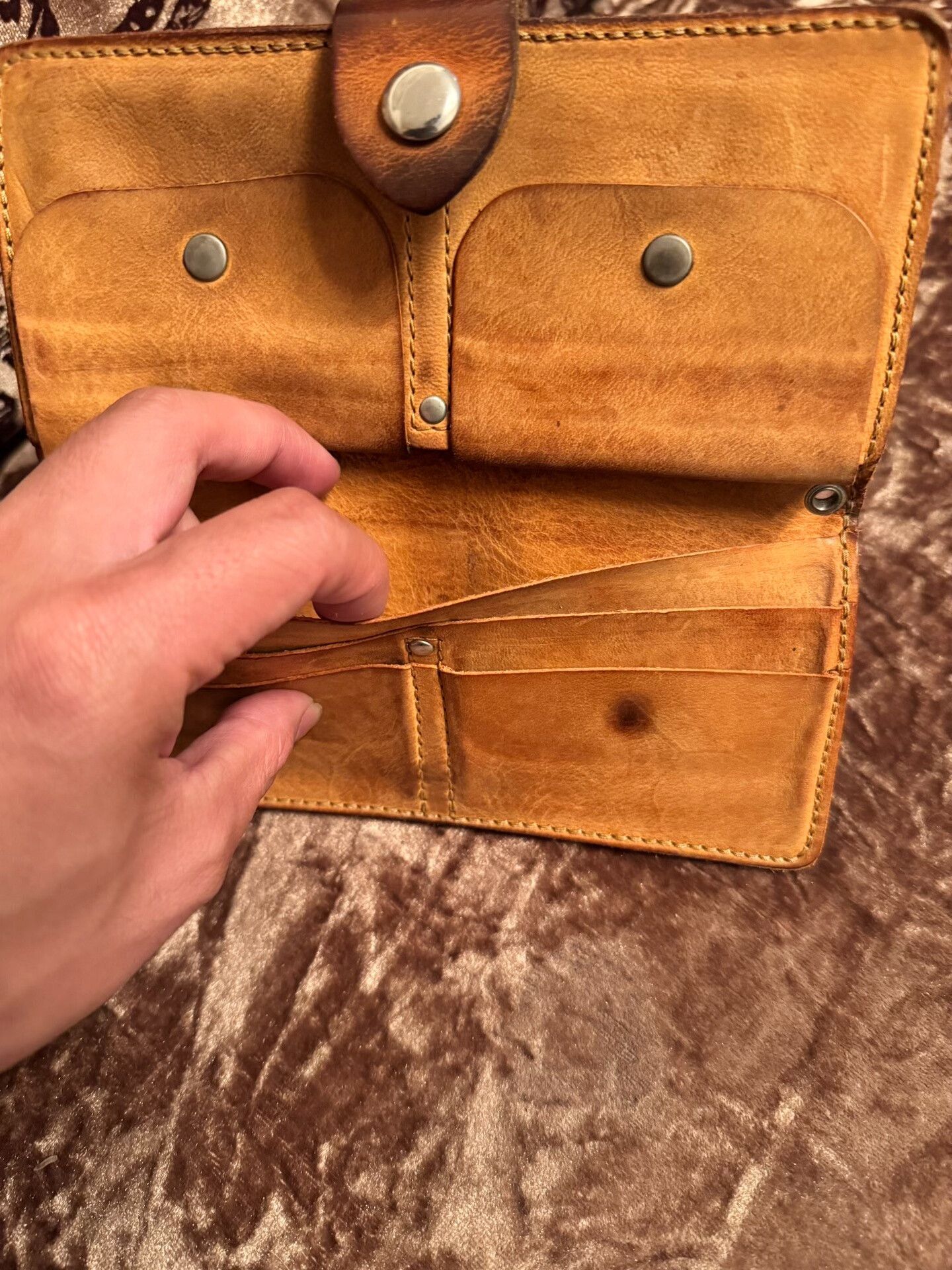 Freewheelers Freewheelers Long Wallet in Natural Leather Size ONE SIZE - 6 Thumbnail