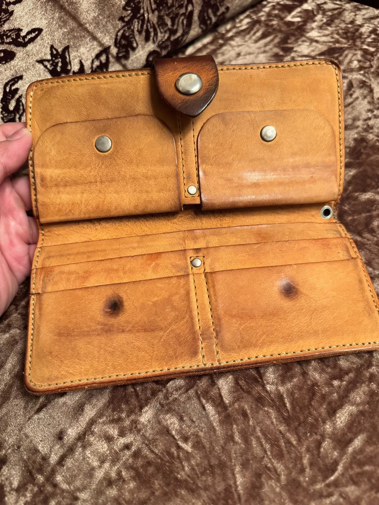 Freewheelers Freewheelers Long Wallet in Natural Leather Size ONE SIZE - 4 Thumbnail
