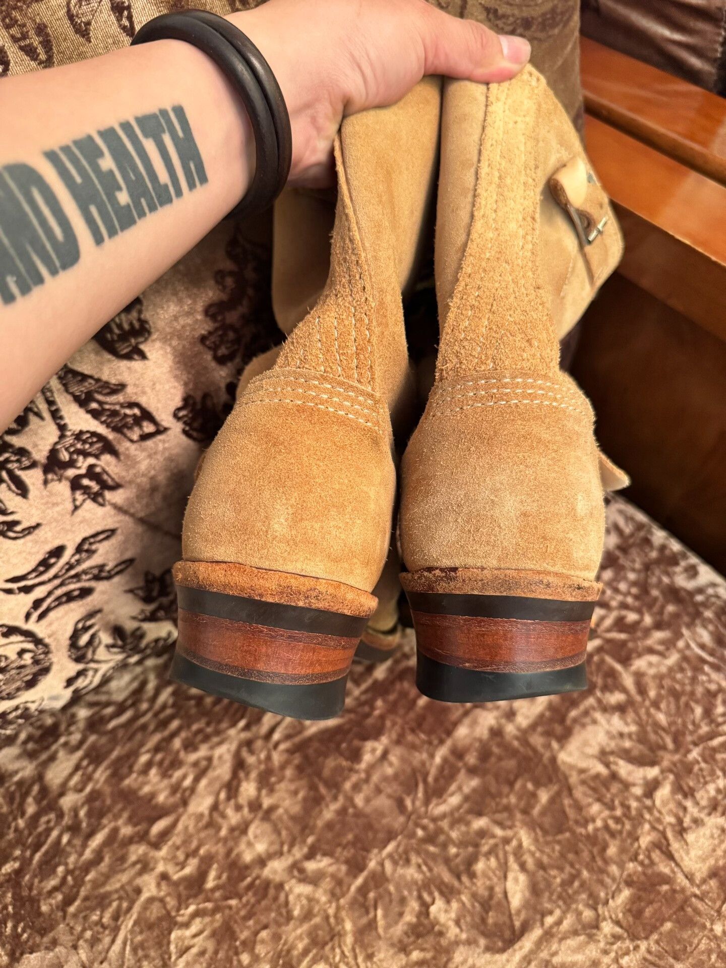 WESCO Wesco Engineer Boots in Beige Suede Size US 8.5 / EU 41-42 - 4 Thumbnail