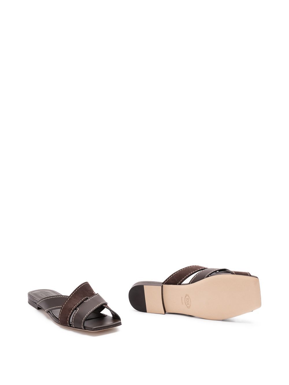 Tod's LEATHER FLAT SANDALS Size US 8 / IT 38 - 5 Thumbnail