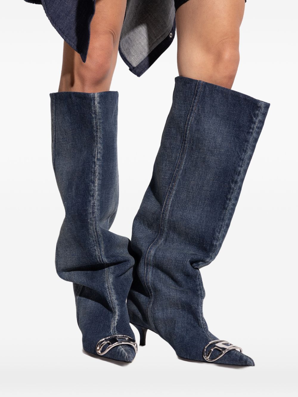 Diesel VENUS DENIM BOOTS Size US 6 / IT 36 - 4 Thumbnail