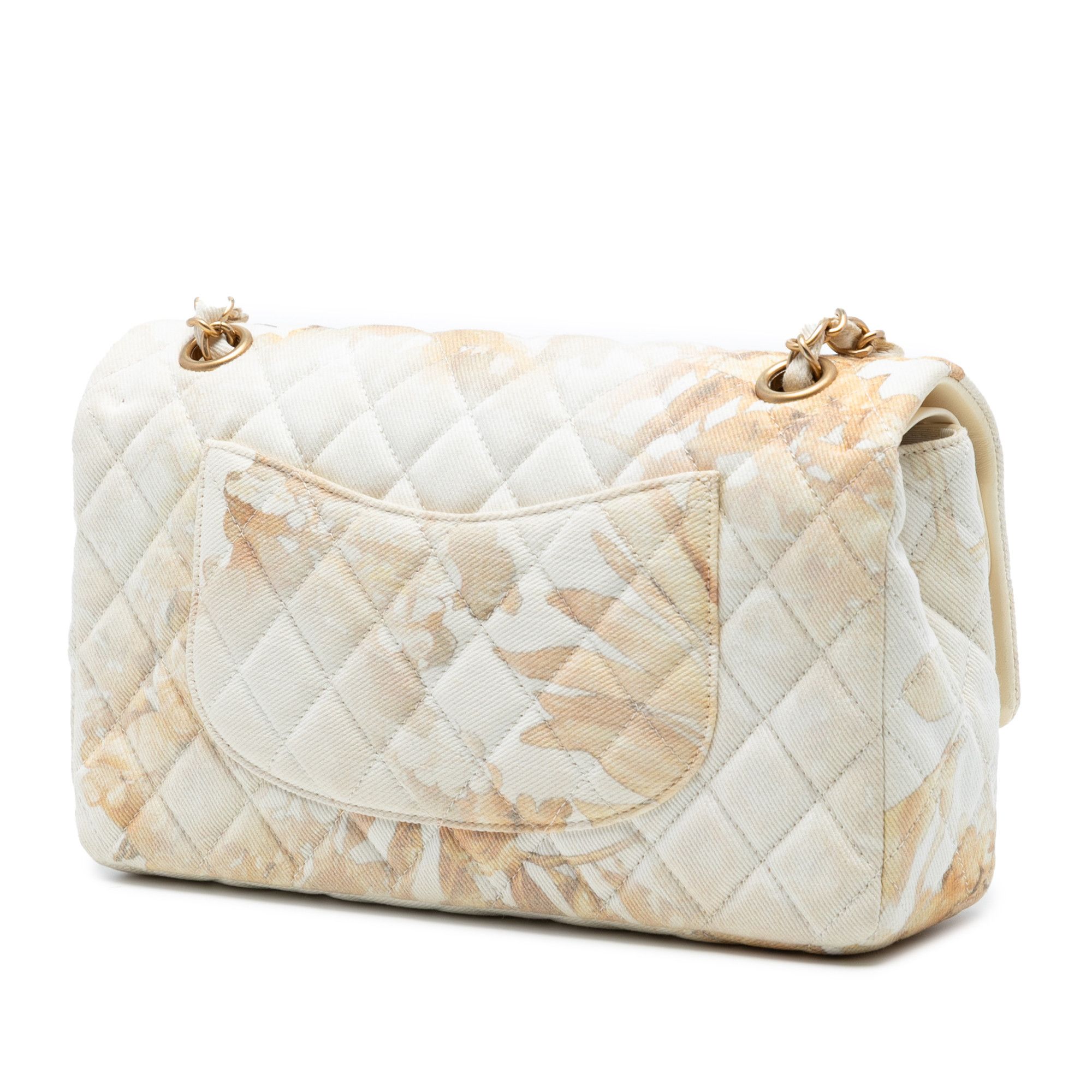 Chanel Chanel Medium Classic Printed Denim Floral Double Flap Size ONE SIZE - 2 Thumbnail