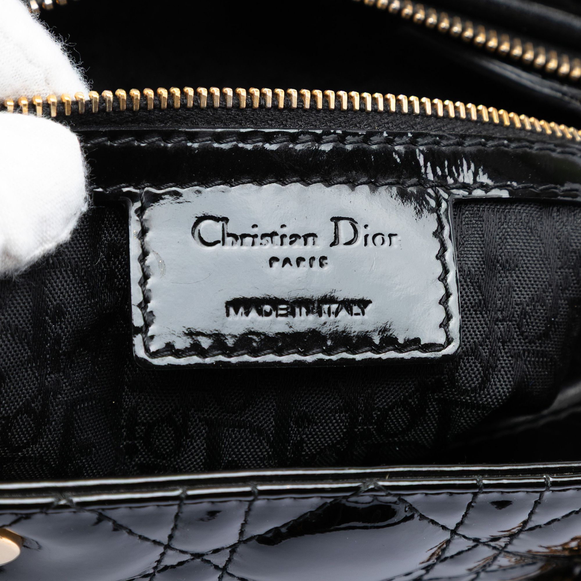 Dior Dior Large Patent Cannage Lady Dior Size ONE SIZE - 5 Thumbnail