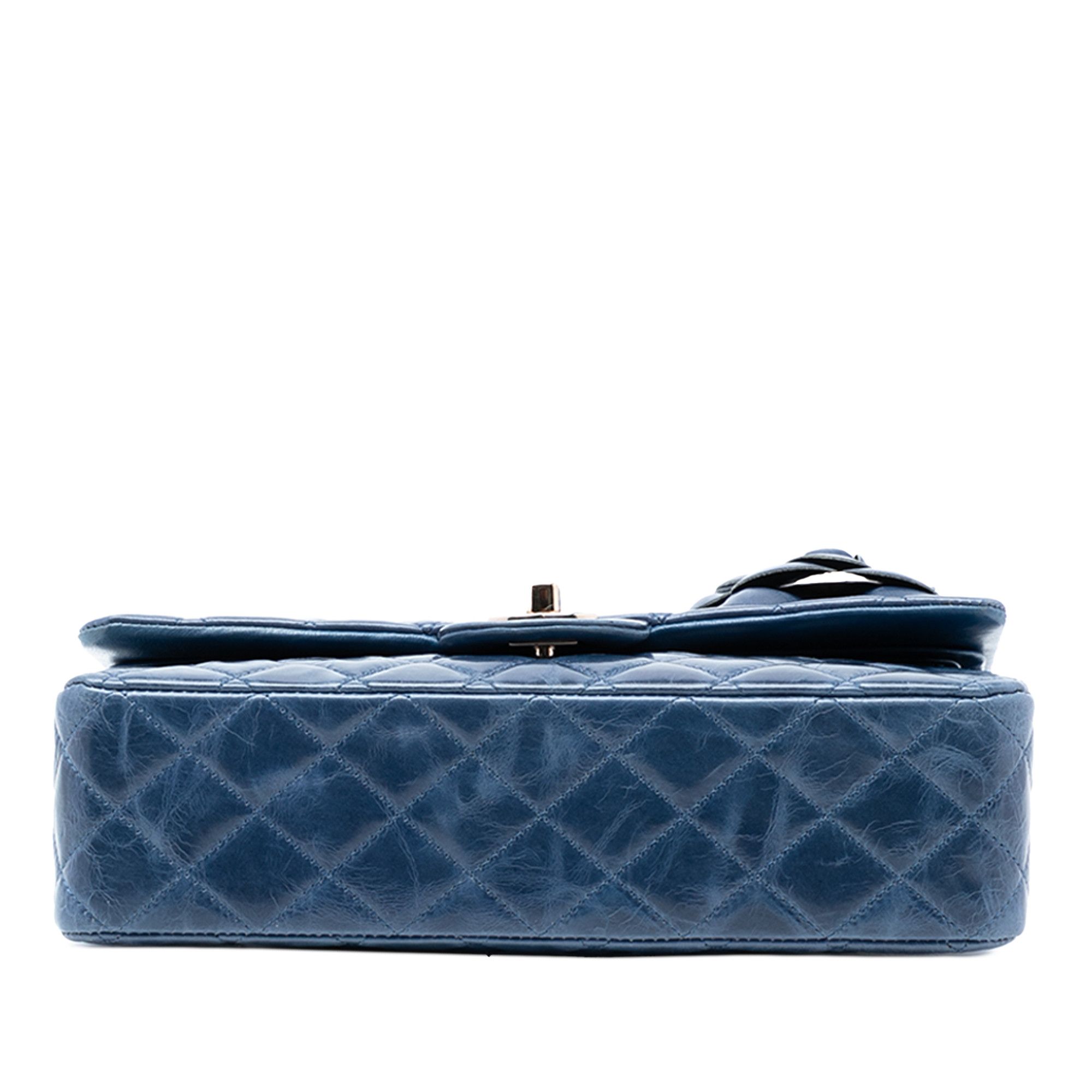 Chanel Chanel Medium Classic Glazed Calfskin Camellia Double Flap Size ONE SIZE - 3 Thumbnail