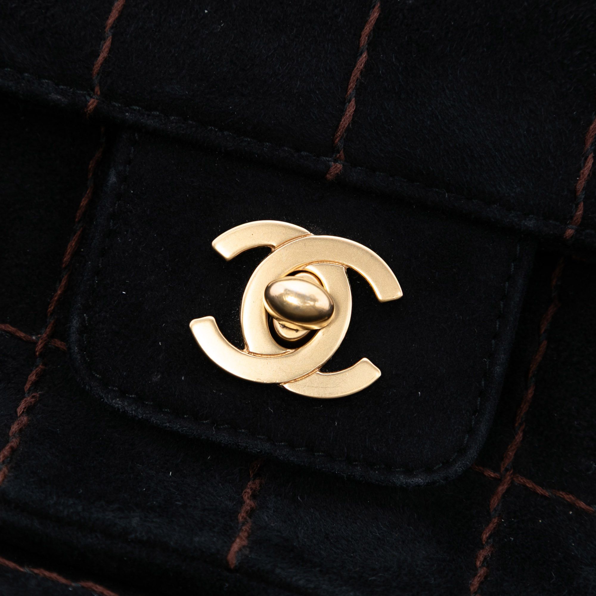 Chanel Chanel CC Choco Bar Suede Stitched Chain Flap Size ONE SIZE - 5 Thumbnail