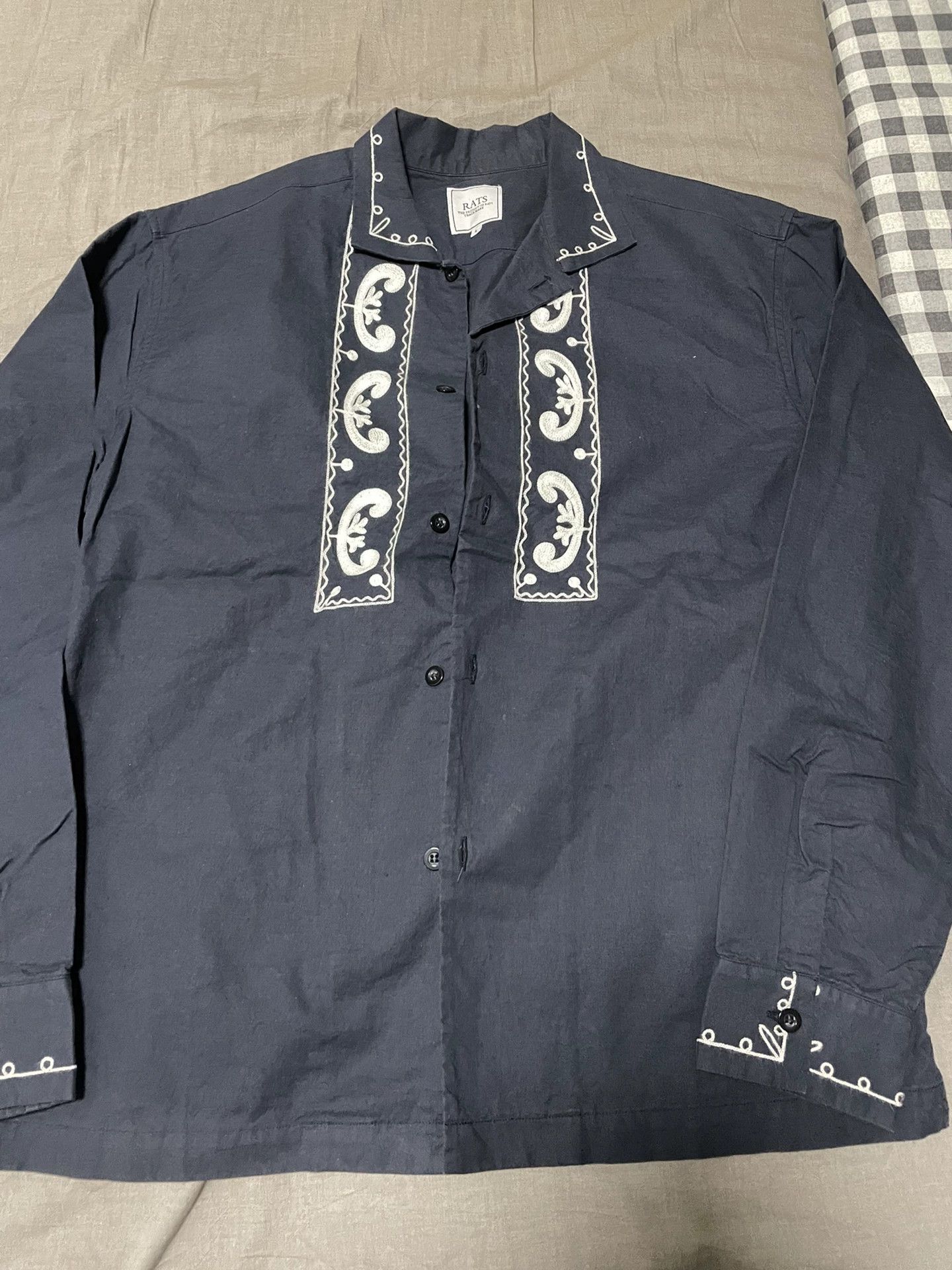 RATS JAPAN Vintage Dark Blue Rats Shirt Size US L / EU 52-54 / 3 - 2 Thumbnail