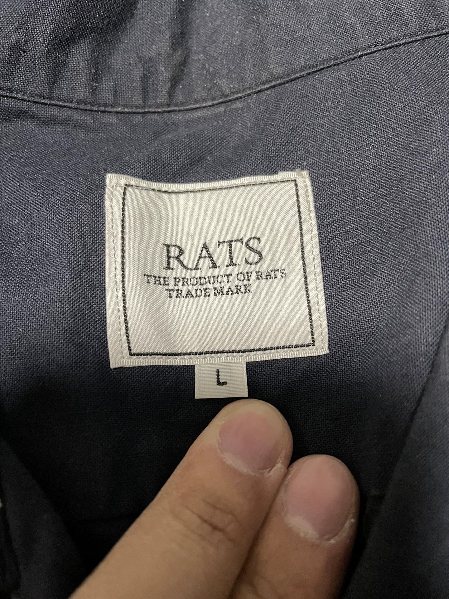 RATS JAPAN Vintage Dark Blue Rats Shirt Size US L / EU 52-54 / 3 - 3 Thumbnail