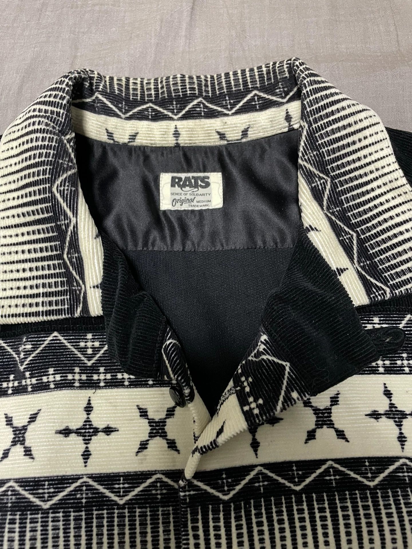 RATS JAPAN Rats Corduroy Shirt with Patterned Yoke Size US M / EU 48-50 / 2 - 2 Thumbnail