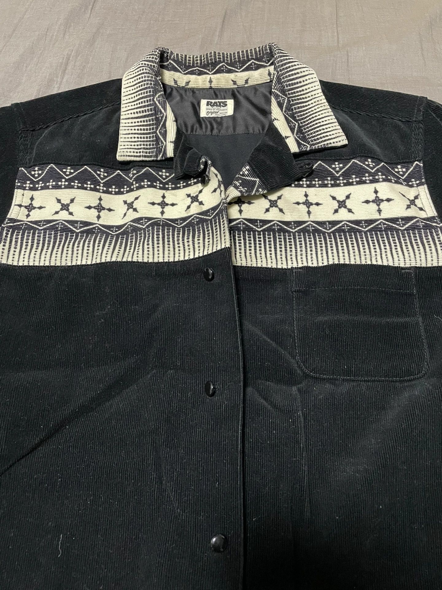 RATS JAPAN Rats Corduroy Shirt with Patterned Yoke Size US M / EU 48-50 / 2 - 5 Thumbnail
