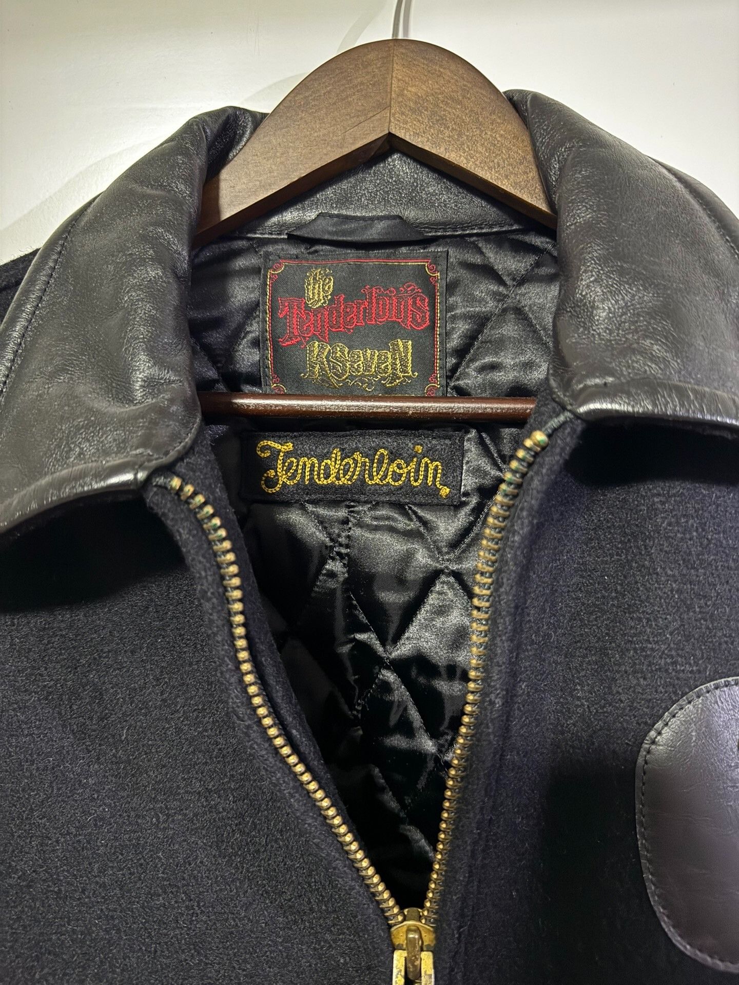 Tenderloin Vintage K7 Wool Jacket with Leather Collar Size US S / EU 44-46 / 1 - 3 Thumbnail