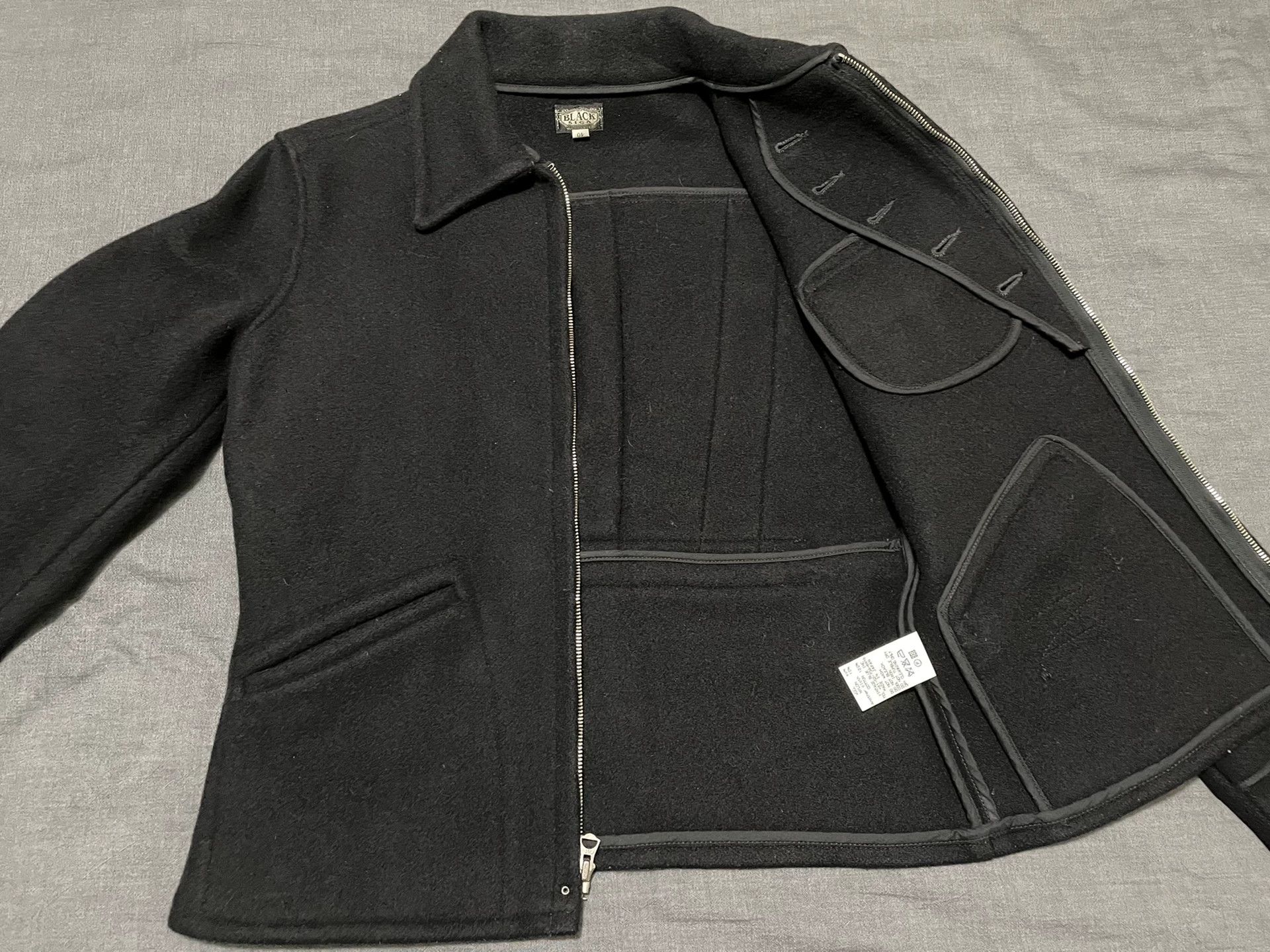 BLACK SIGN Vintage Black Wool Jacket for Men and Women Size US S / EU 44-46 / 1 - 4 Thumbnail