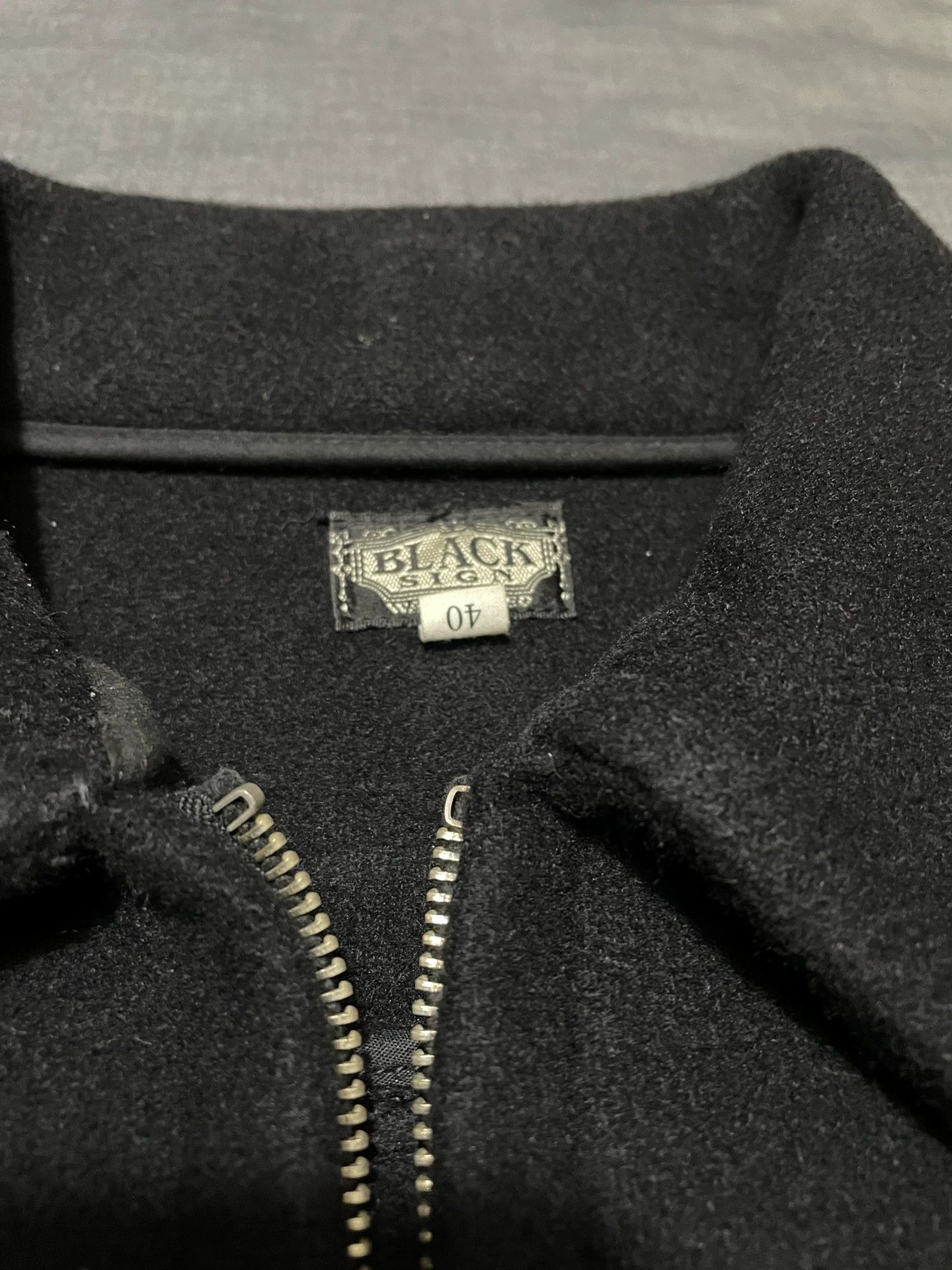 BLACK SIGN Vintage Black Wool Jacket for Men and Women Size US S / EU 44-46 / 1 - 2 Thumbnail