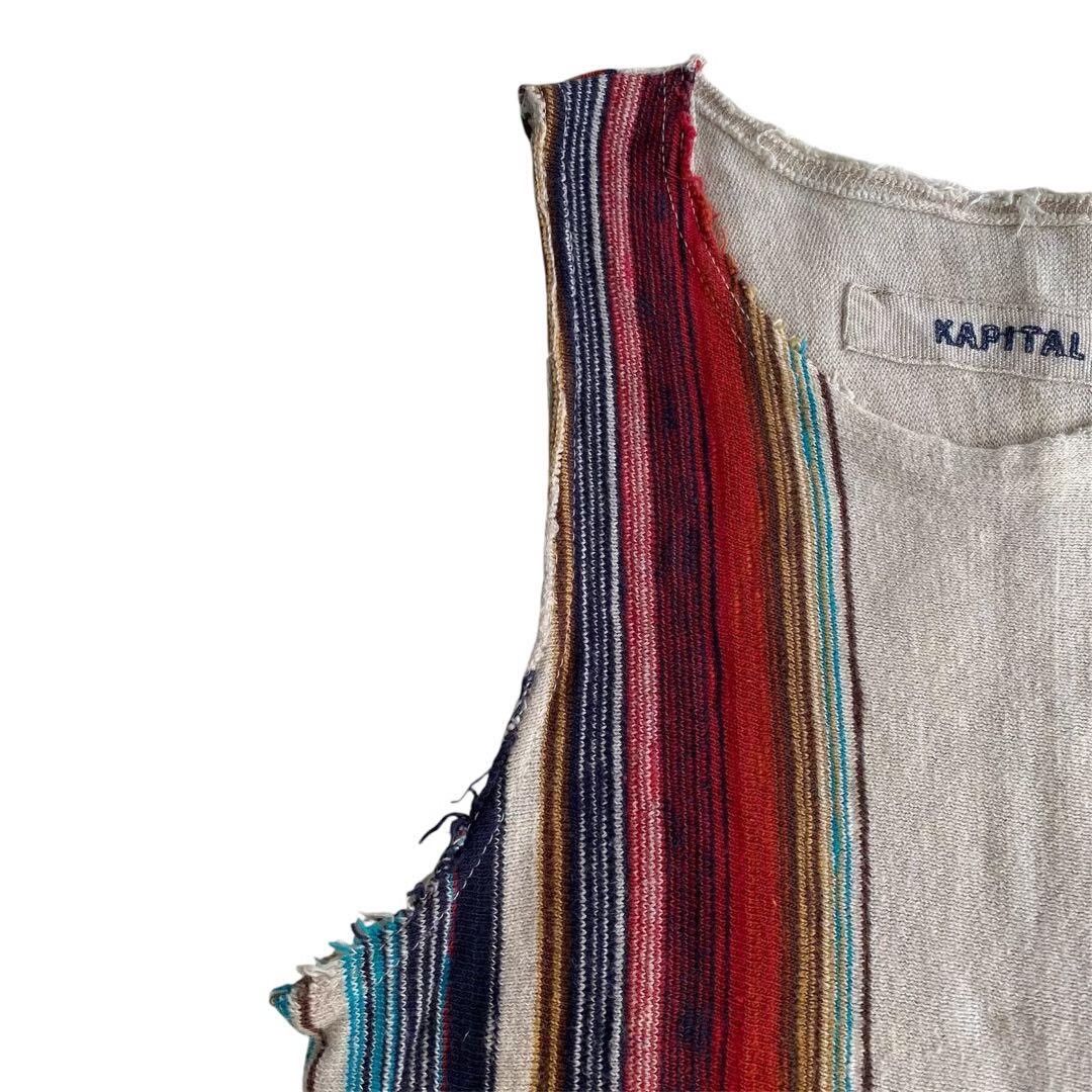 Kapital Japanese Kapital Knit Vest with Stripes Size XS / US 0-2 / IT 36-38 - 4 Thumbnail