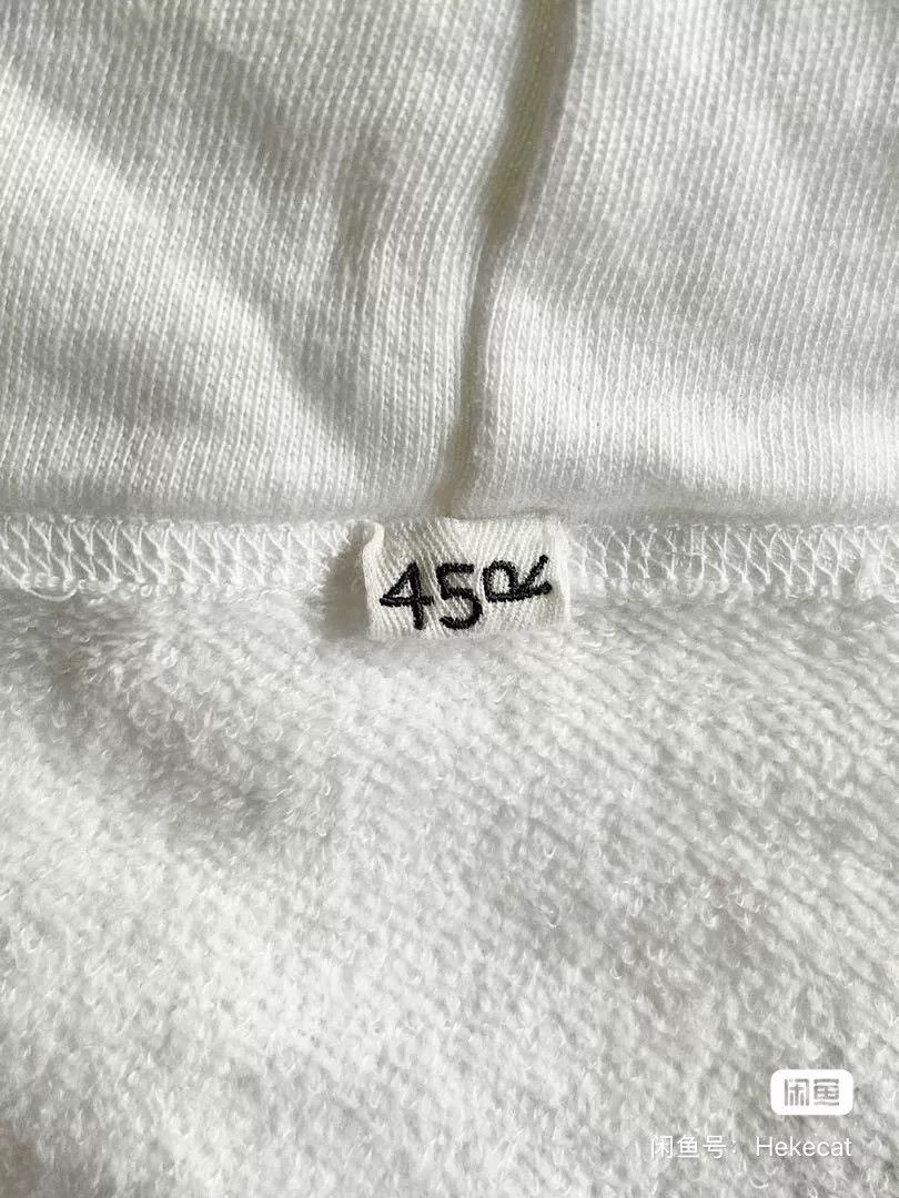 45rpm White Hooded Zip-Up Cardigan Jacket Size US M / EU 48-50 / 2 - 5 Thumbnail