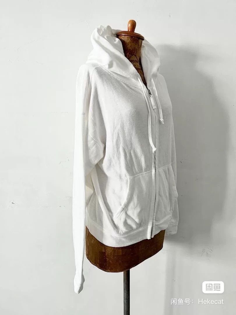 45rpm White Hooded Zip-Up Cardigan Jacket Size US M / EU 48-50 / 2 - 2 Thumbnail