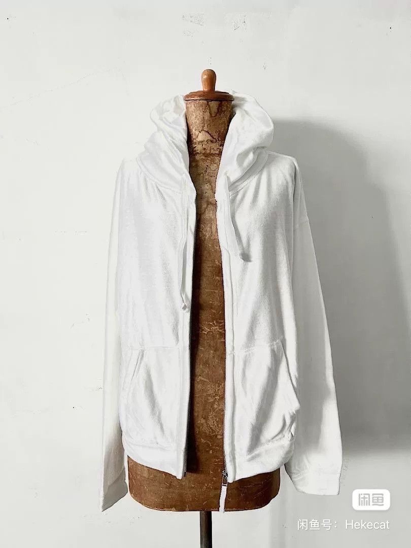 45rpm White Hooded Zip-Up Cardigan Jacket Size US M / EU 48-50 / 2 - 6 Thumbnail