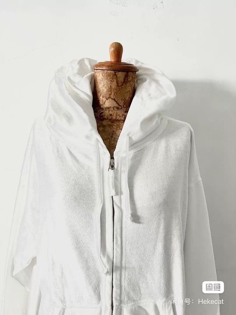 45rpm White Hooded Zip-Up Cardigan Jacket Size US M / EU 48-50 / 2 - 7 Thumbnail