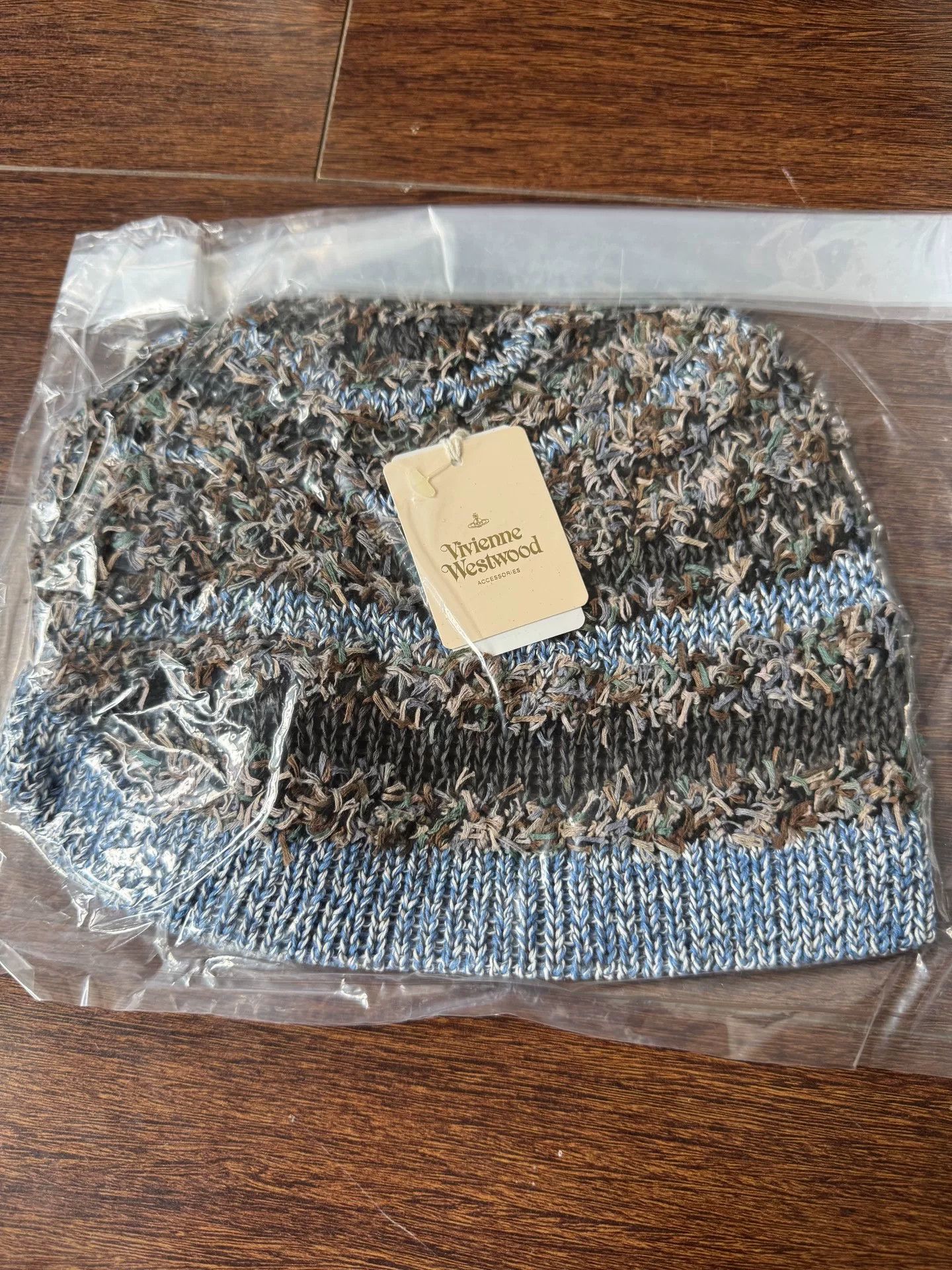 Vivienne Westwood Vivienne Westwood Knitted Hat in Blue Gray Size ONE SIZE - 6 Thumbnail