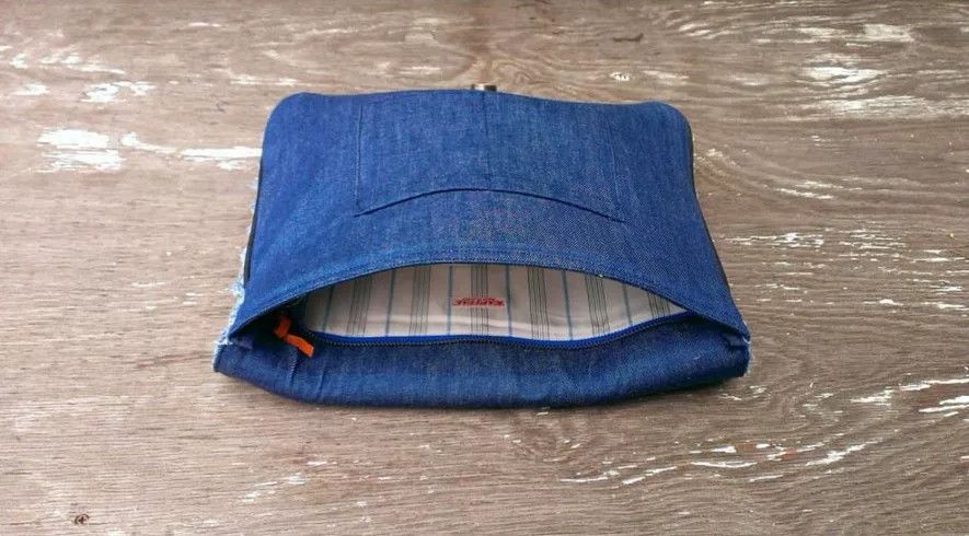 Kapital KAPITAL Denim Fringed Clutch Bag Size ONE SIZE - 4 Thumbnail