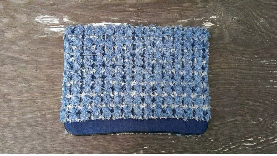 Kapital KAPITAL Denim Fringed Clutch Bag Size ONE SIZE - 3 Thumbnail