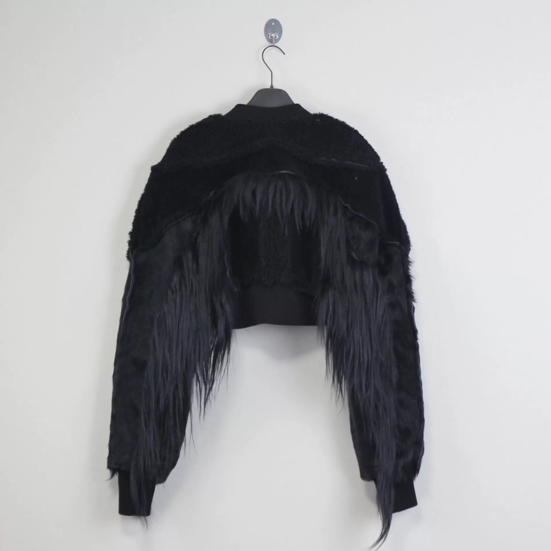 Rick Owens Rick Owens Black Mixed Material Jacket Size US XXS / EU 40 - 3 Thumbnail