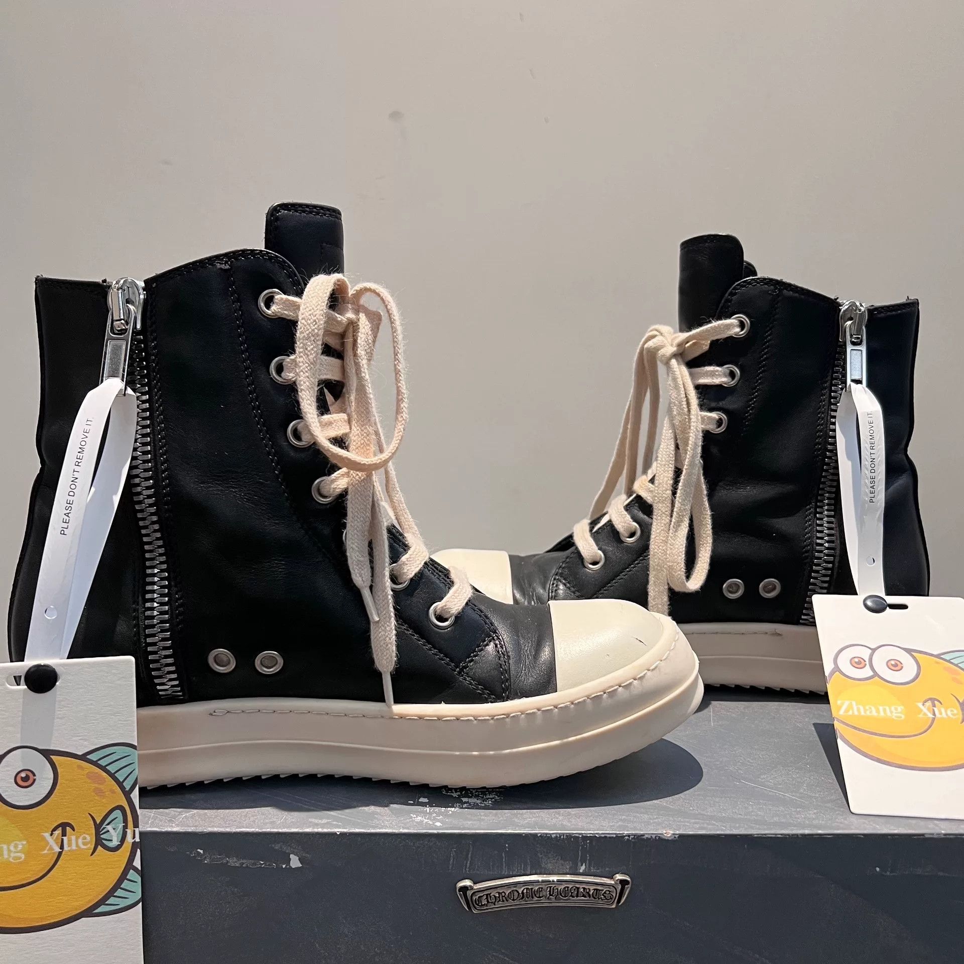 Rick Owens Rick Owens Classic High-Top Sneakers Size US 5 / EU 37 - 3 Thumbnail
