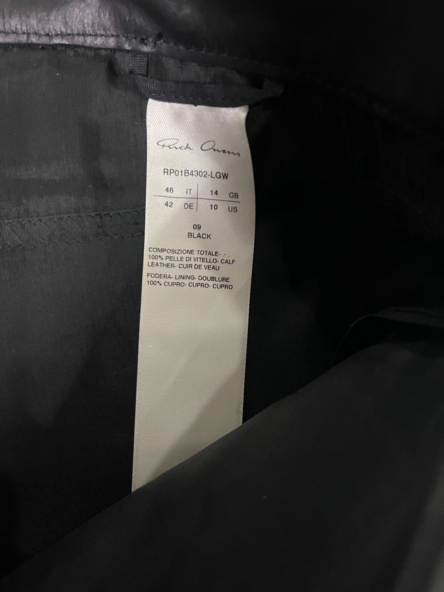 Rick Owens Rick Owens Black Leather Pants Size US 30 / EU 46 - 5 Thumbnail