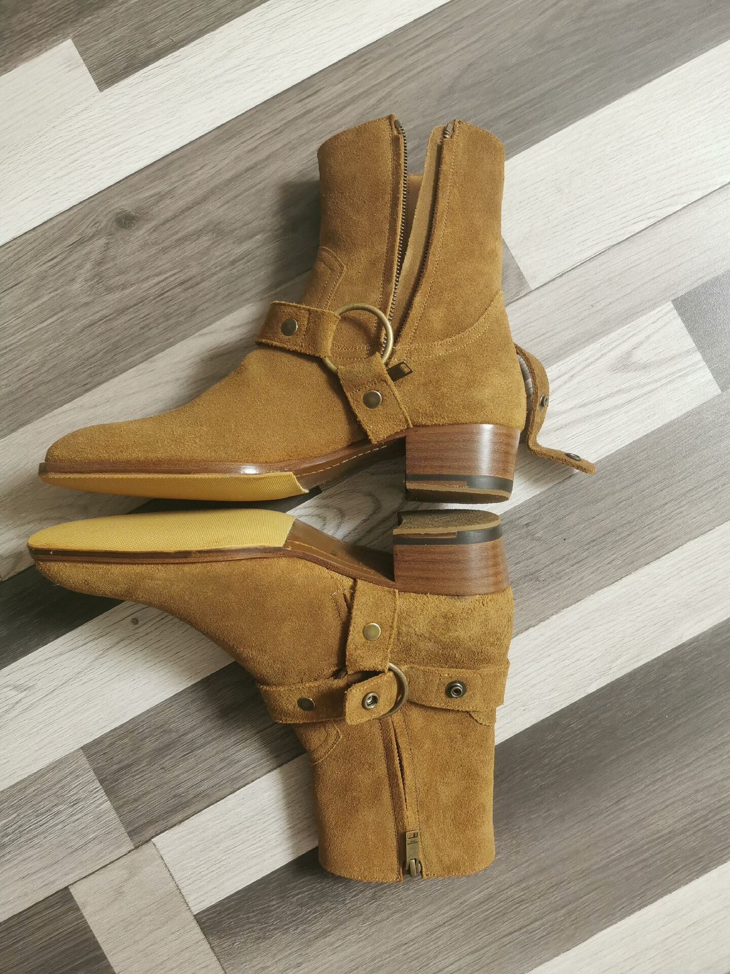 Saint Laurent Paris Classic Suede Ankle Boots with Buckle Size US 7 / EU 40 - 3 Thumbnail