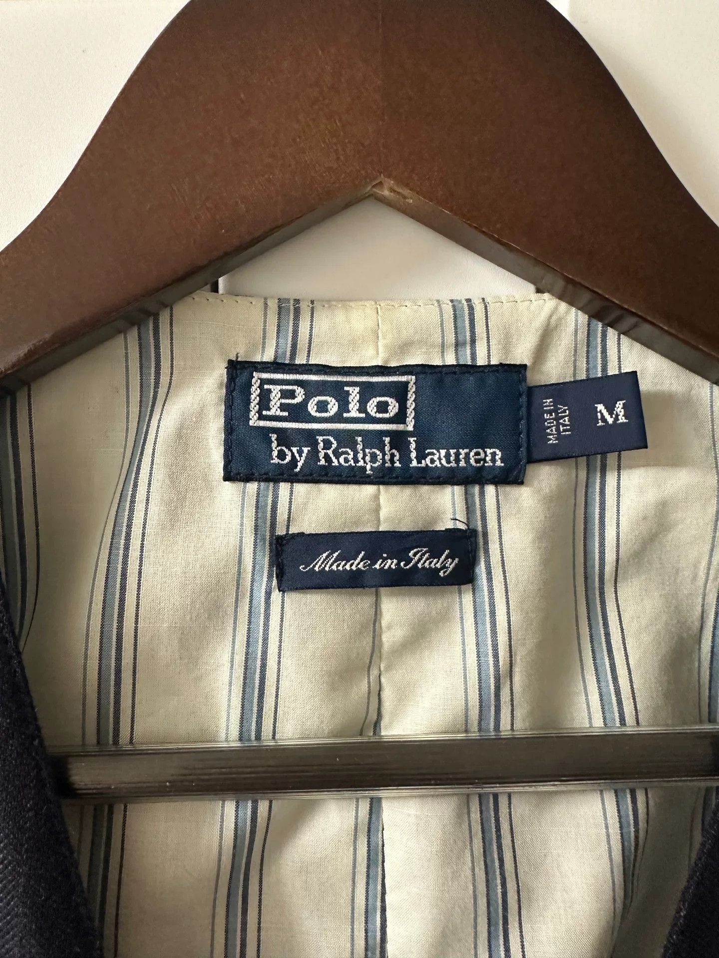 Polo Ralph Lauren Ralph Lauren Blue Striped Vest, Italy Made Size US M / EU 48-50 / 2 - 2 Thumbnail