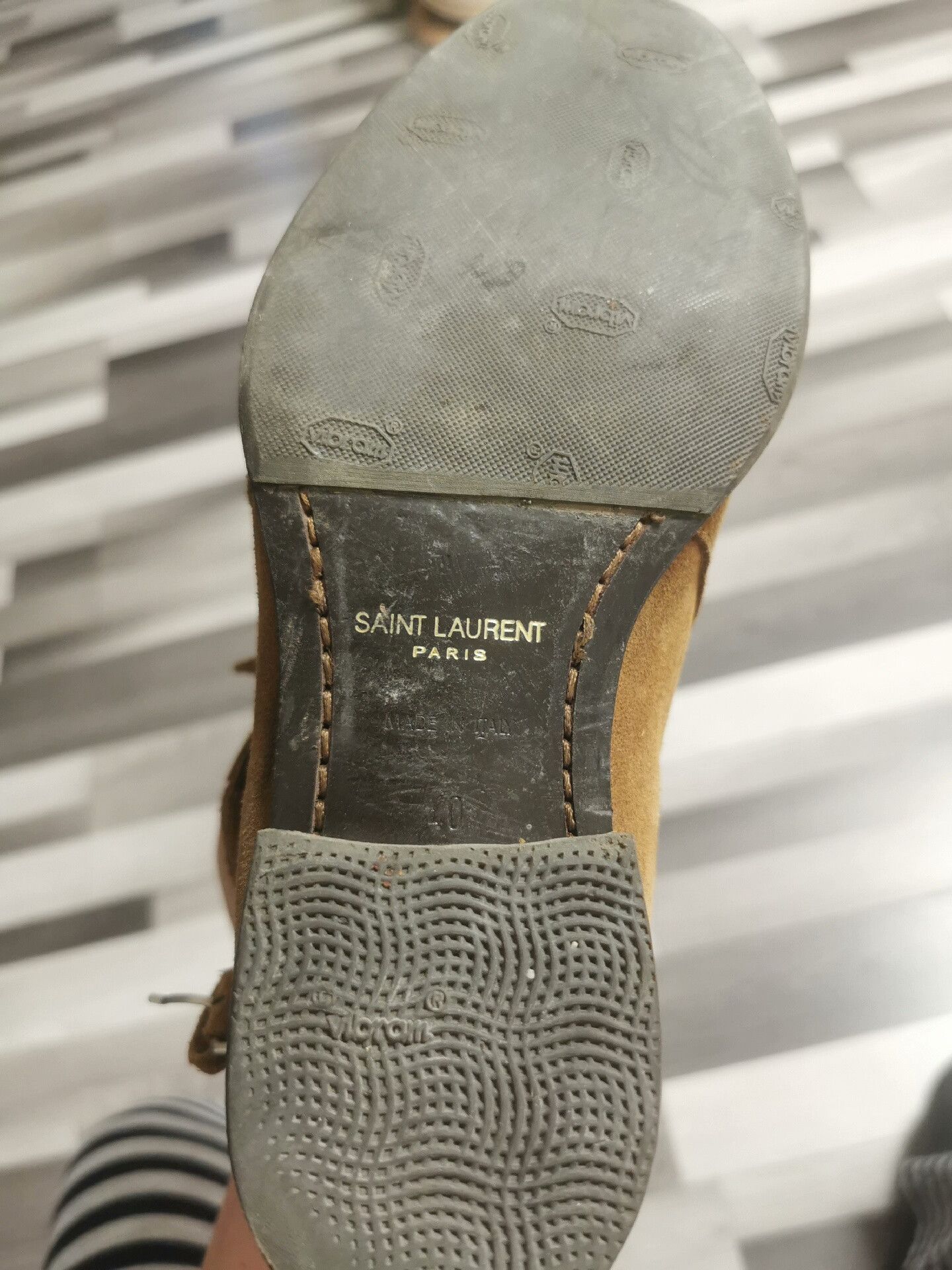 Saint Laurent Paris Classic Saint Laurent Beige Suede Boots Size US 7 / EU 40 - 5 Thumbnail