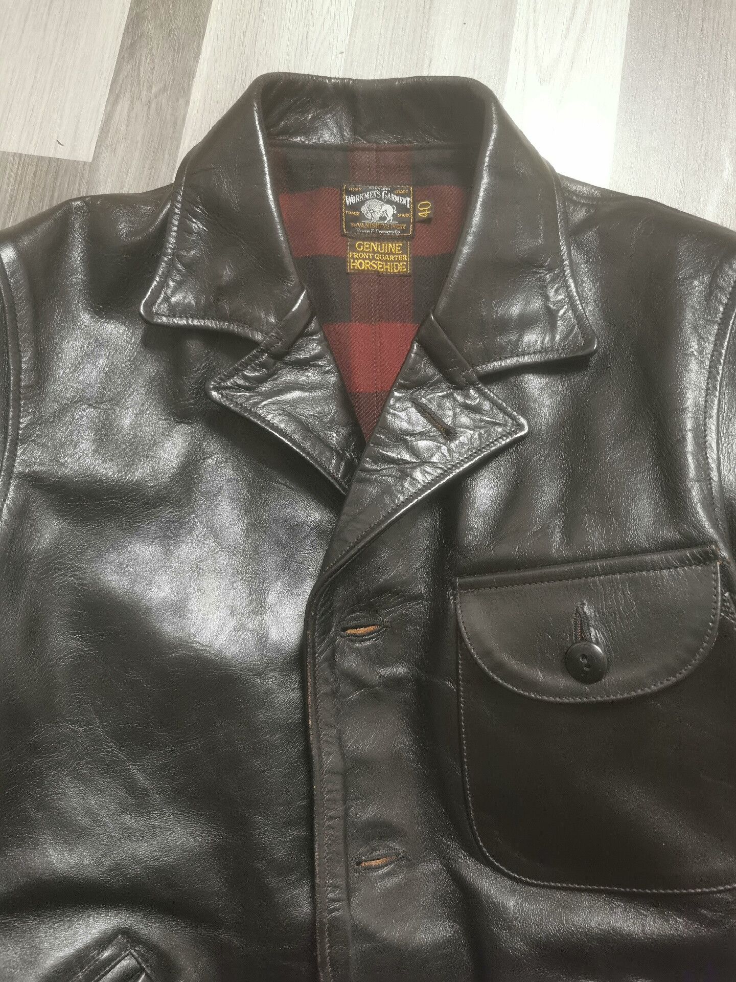 Freewheelers Classic Black Leather Jacket by Freewheelers Size US XXS / EU 40 - 2 Thumbnail