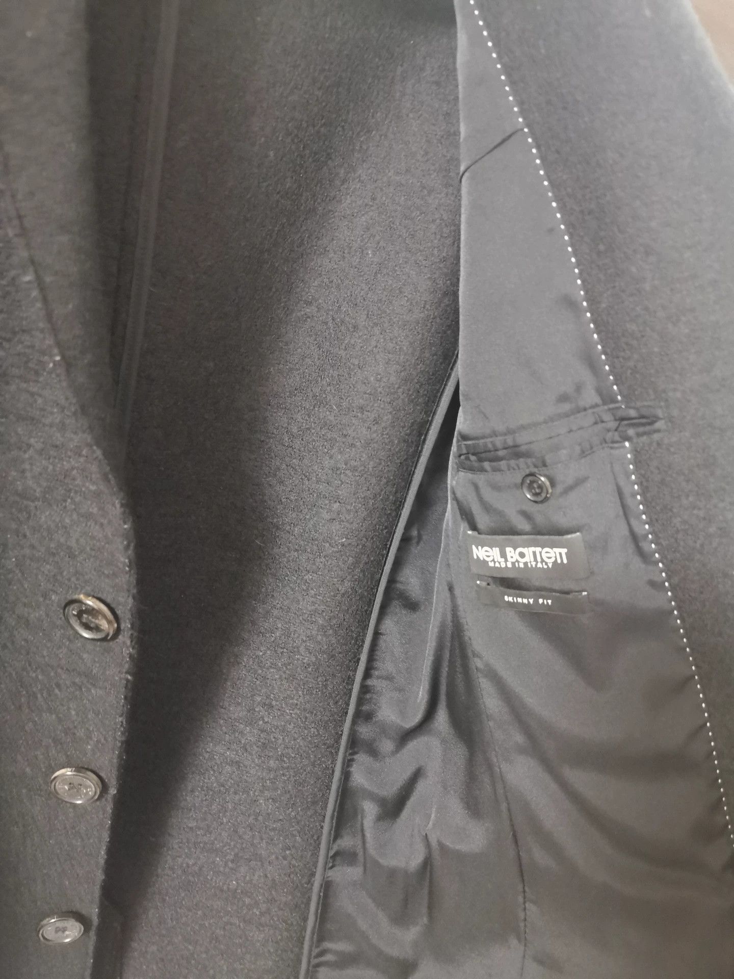 Neil Barrett Neil Barrett Wool Coat in Black Size US M / EU 48-50 / 2 - 4 Thumbnail