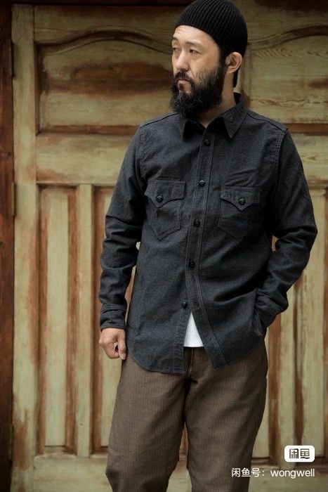 Warehouse & Co. Freewheelers Autumn Winter Navy Shirt Size US M / EU 48-50 / 2 - 8 Thumbnail