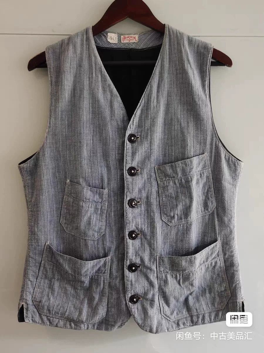 Freewheelers Vintage Freewheelers Striped Vest 2013 Edition Size US XXL / EU 58 / 5 - 5 Thumbnail
