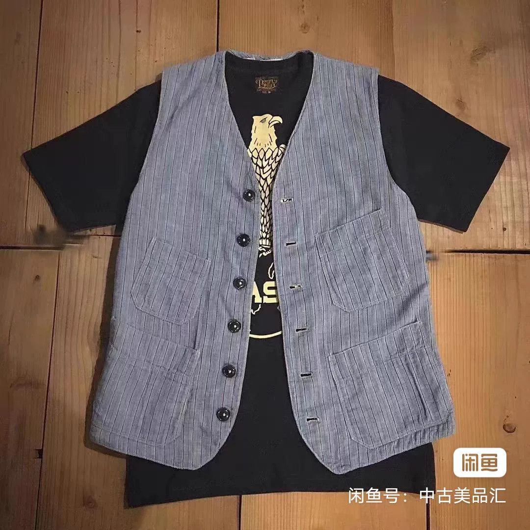 Freewheelers Vintage Freewheelers Striped Vest 2013 Edition Size US XXL / EU 58 / 5 - 2 Thumbnail