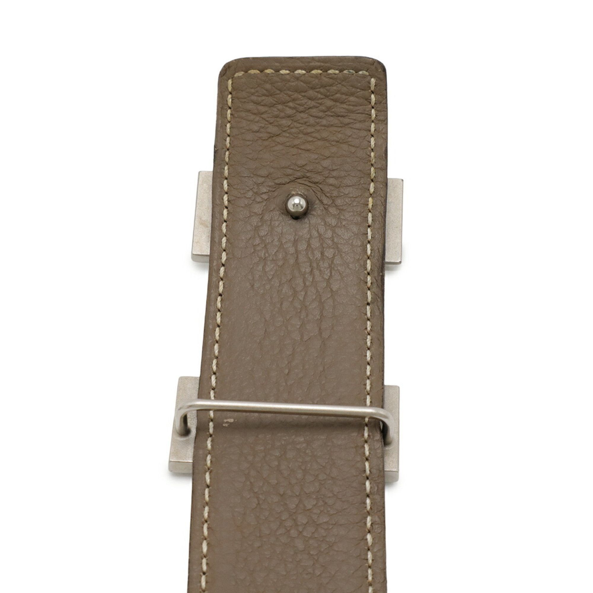 Other HERMES H-belt with H-buckle, reversible box calf leather, Togo black, Etoupe #100, □Q stamped Size ONE SIZE - 5 Thumbnail