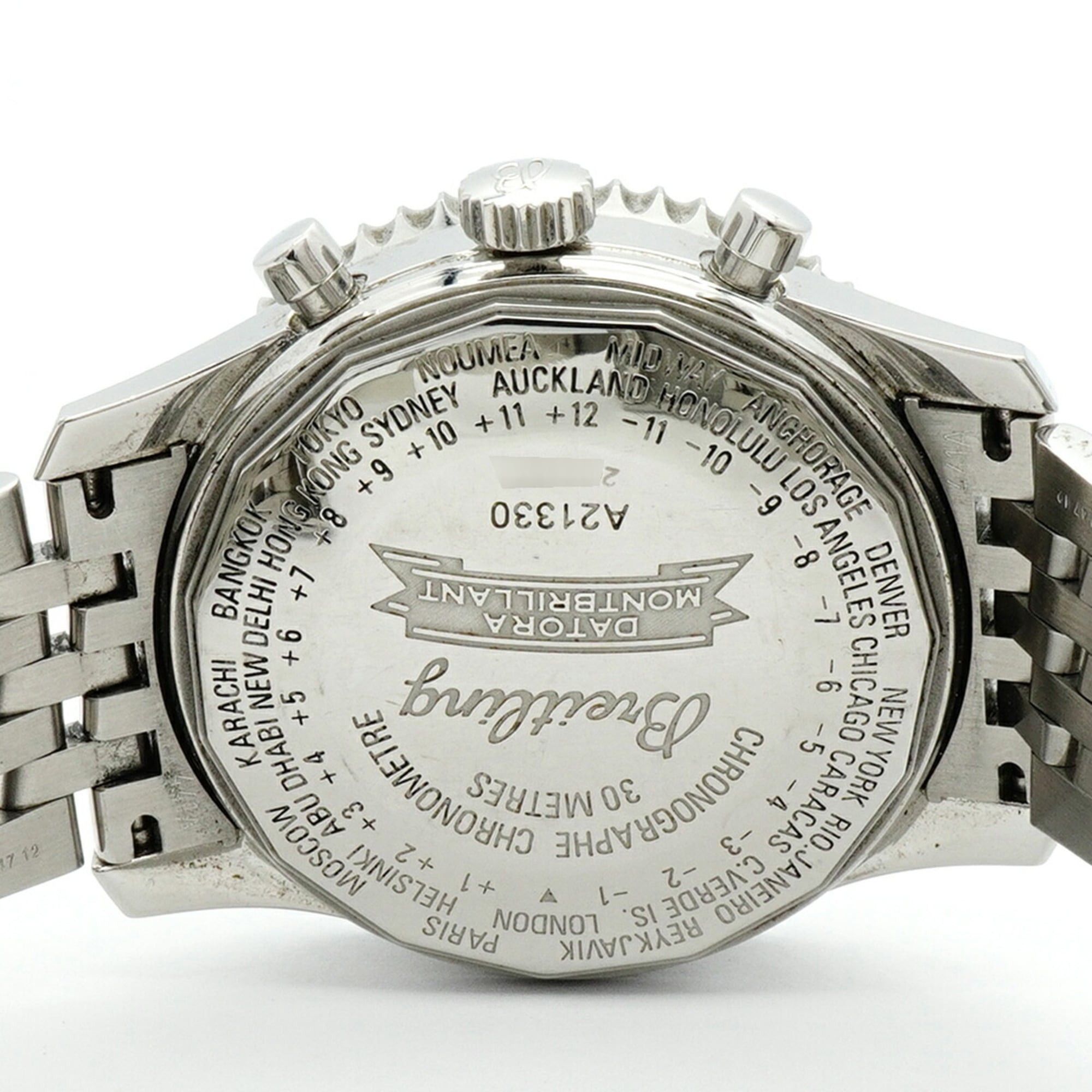 Breitling Montbrillant A21330 Silver Dial Men's Watch