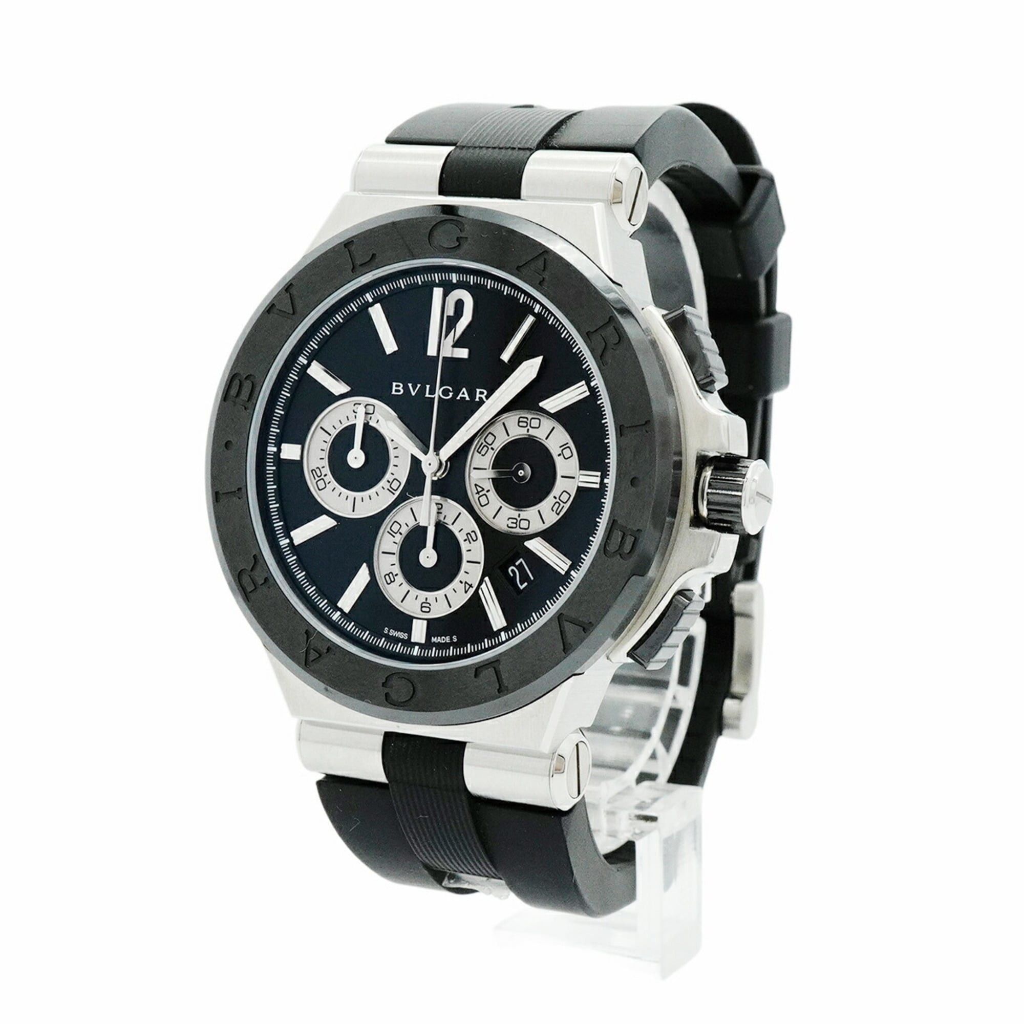 Other Bvlgari Diagono DG42SCCH Black Dial Men's Watch Size ONE SIZE - 3 Thumbnail