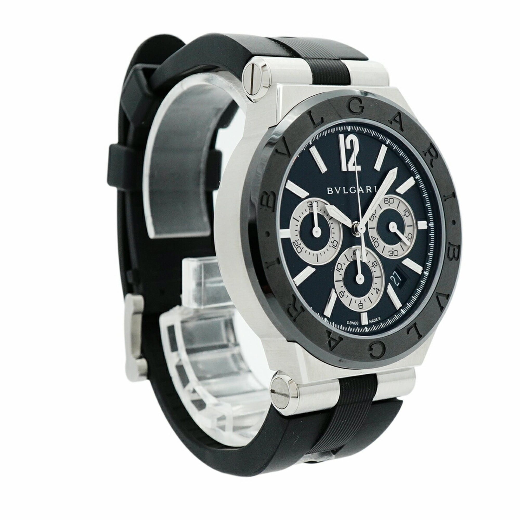 Other Bvlgari Diagono DG42SCCH Black Dial Men's Watch Size ONE SIZE - 4 Thumbnail