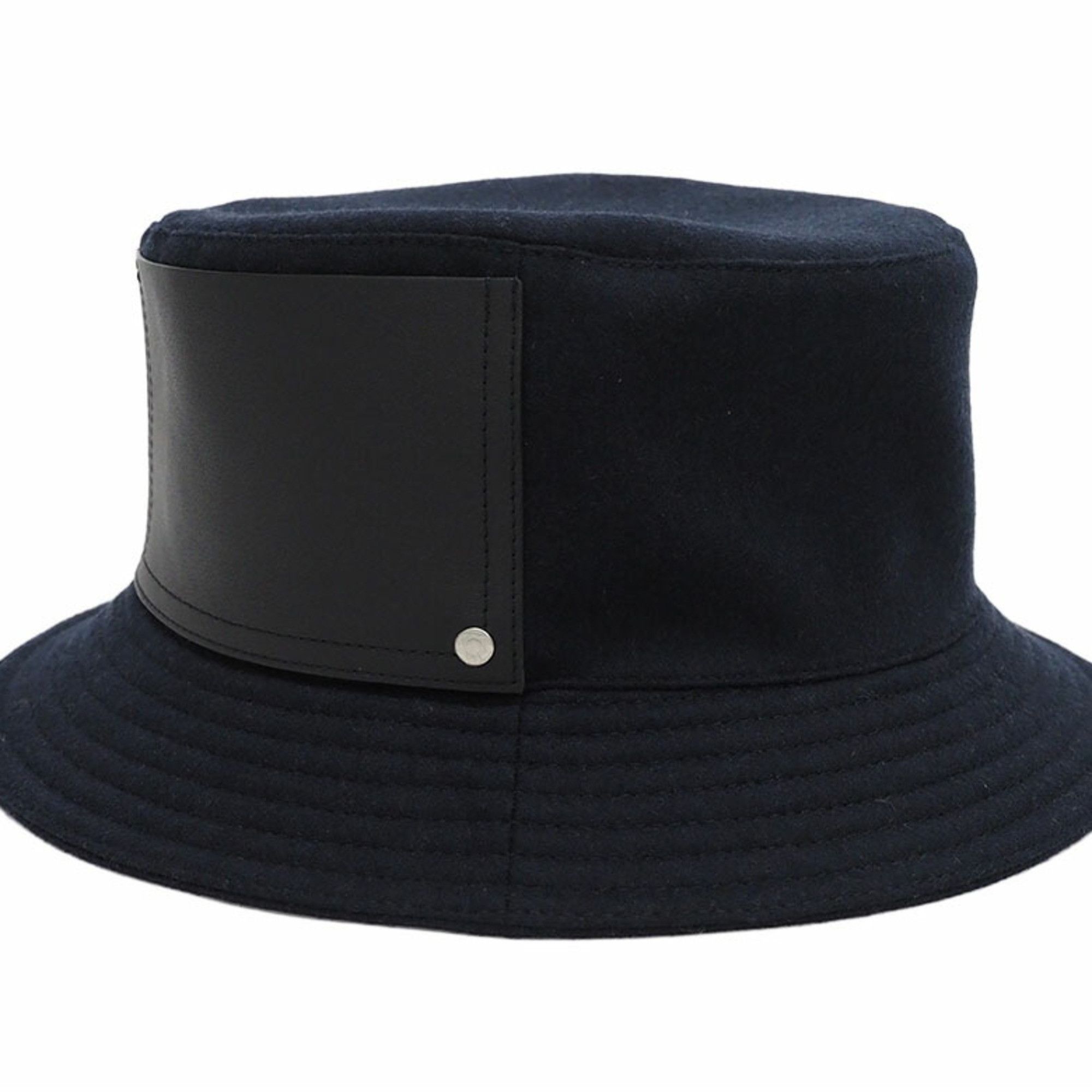 Other Hermes Hermès BOBFILIPE 57 Navy Men's Wool Bucket Hat Size ONE SIZE - 3 Thumbnail
