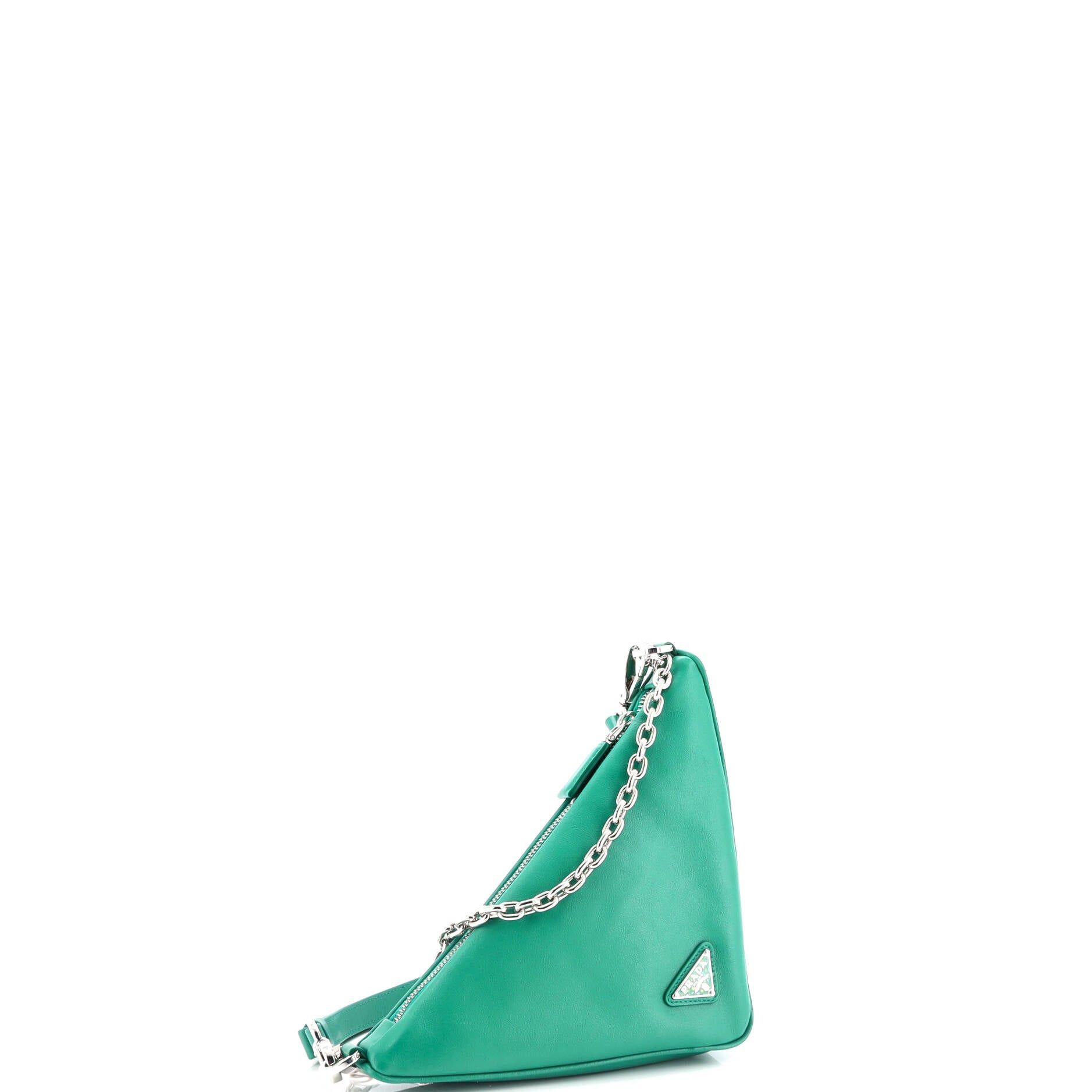 Triangle Logo Zip Crossbody Bag