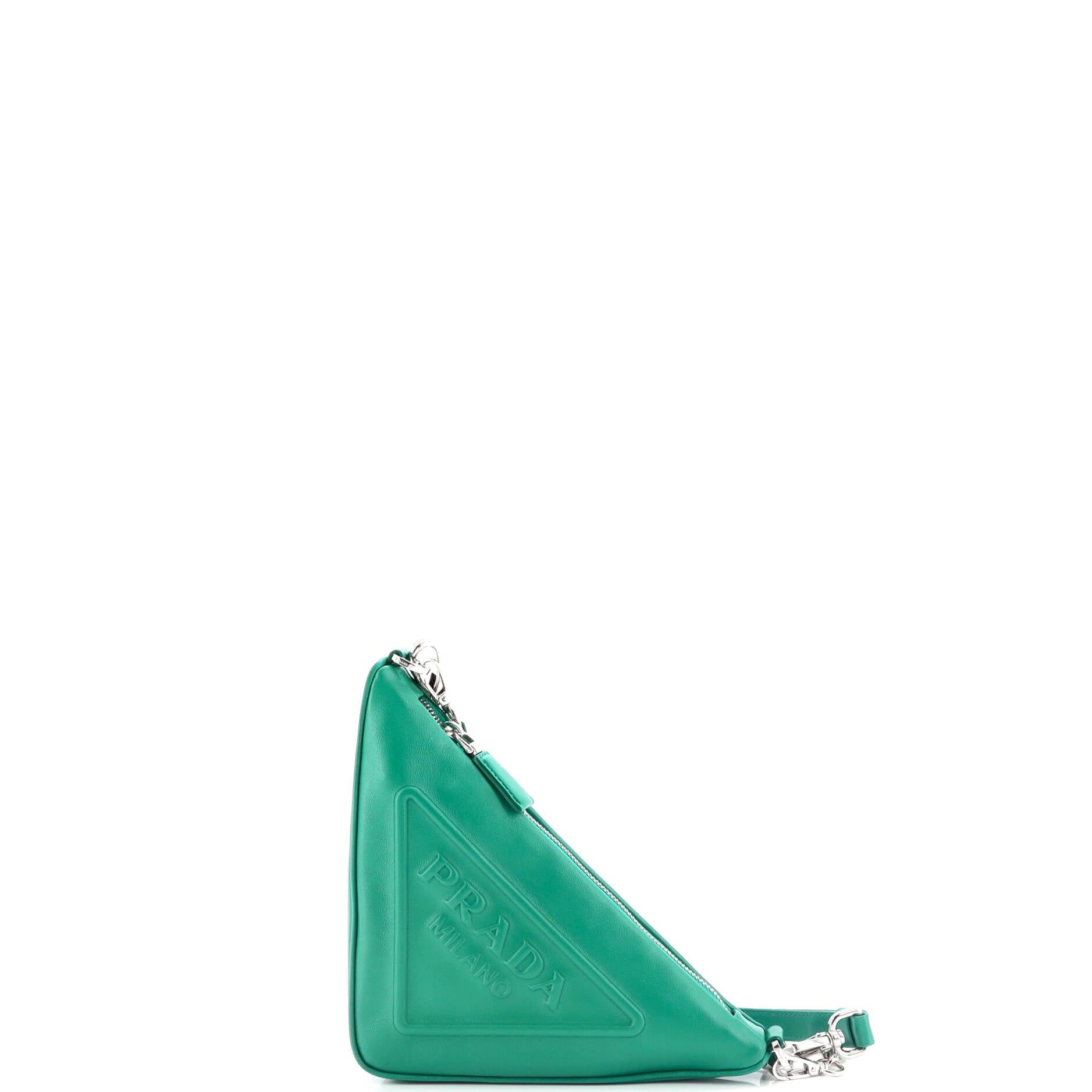 Triangle Logo Zip Crossbody Bag
