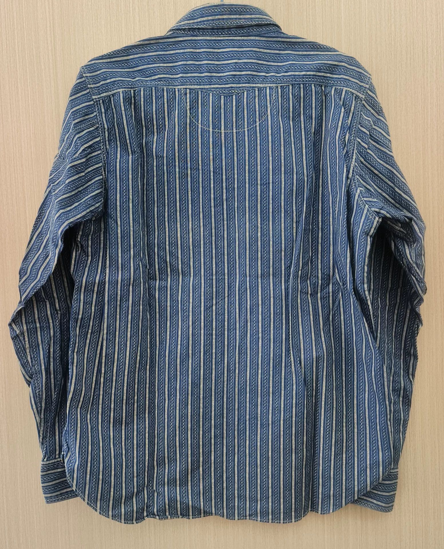 Jelado High-End Indigo Wabash Stripe Shirt Size US L / EU 52-54 / 3 - 2 Thumbnail