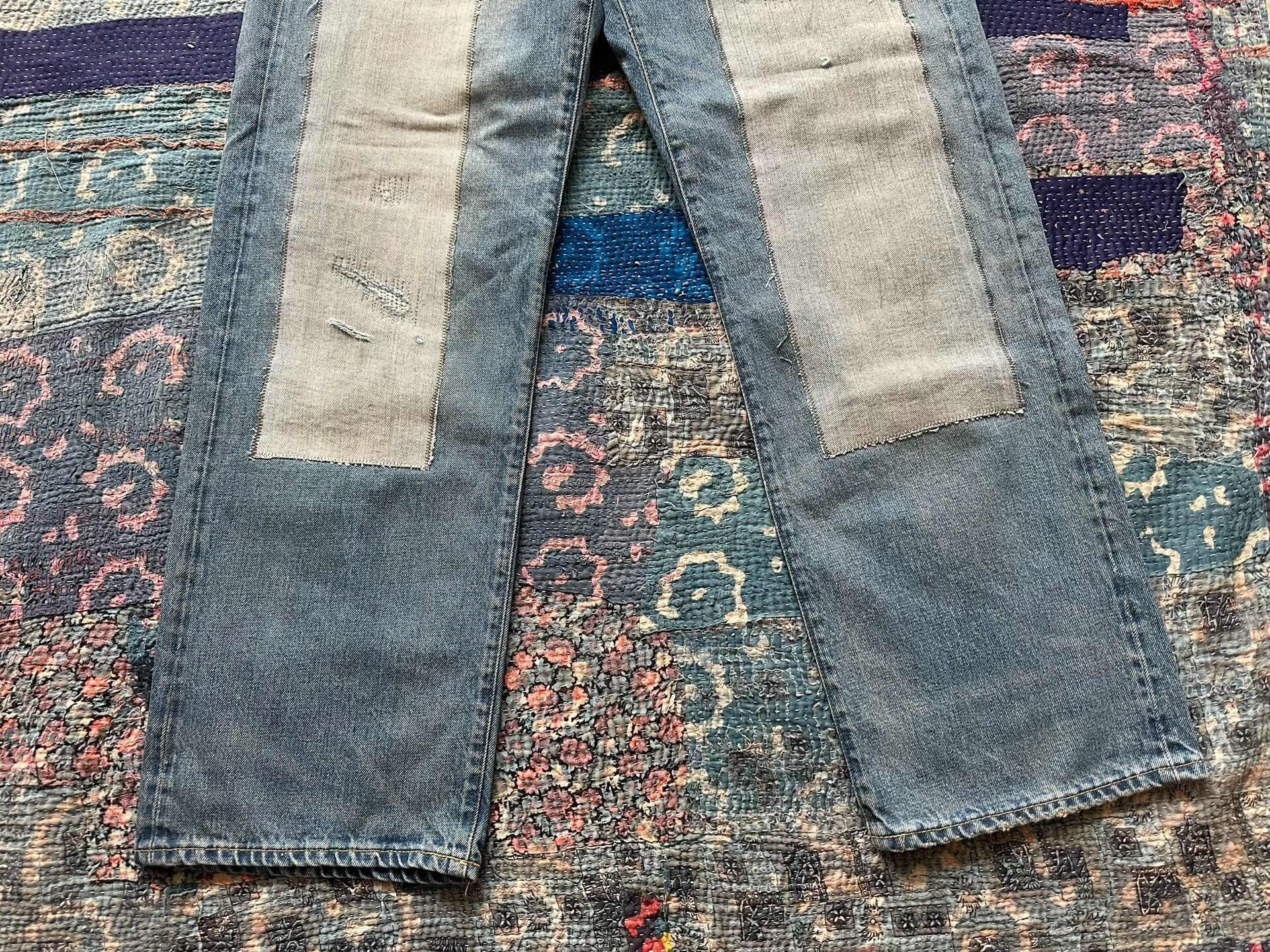 RRL Ralph Lauren RRL Patchwork Vintage Denim Pants Size US 32 / EU 48 - 5 Thumbnail