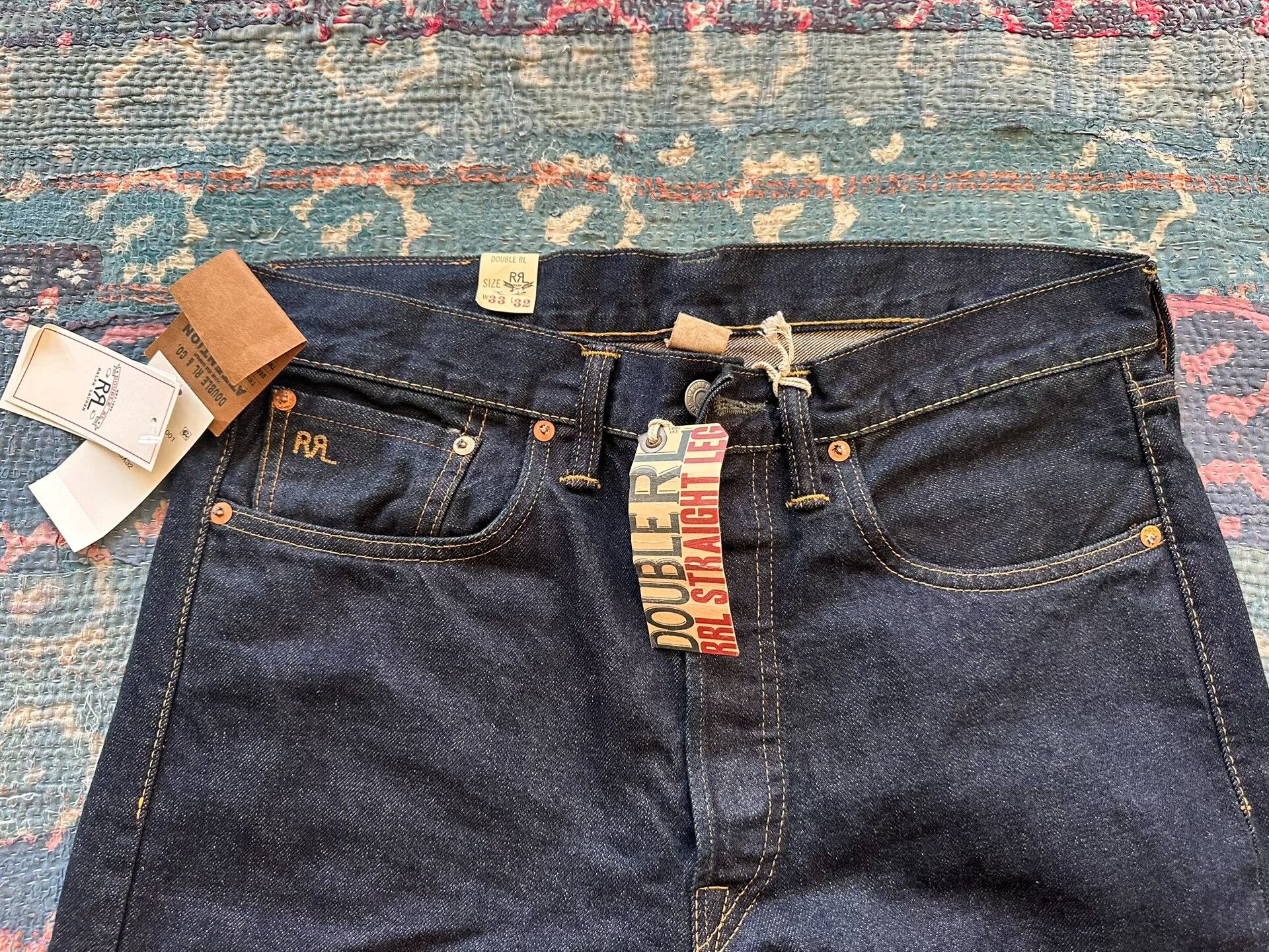 RRL Ralph Lauren RRL Straight Leg Denim Jeans Size US 33 - 3 Thumbnail