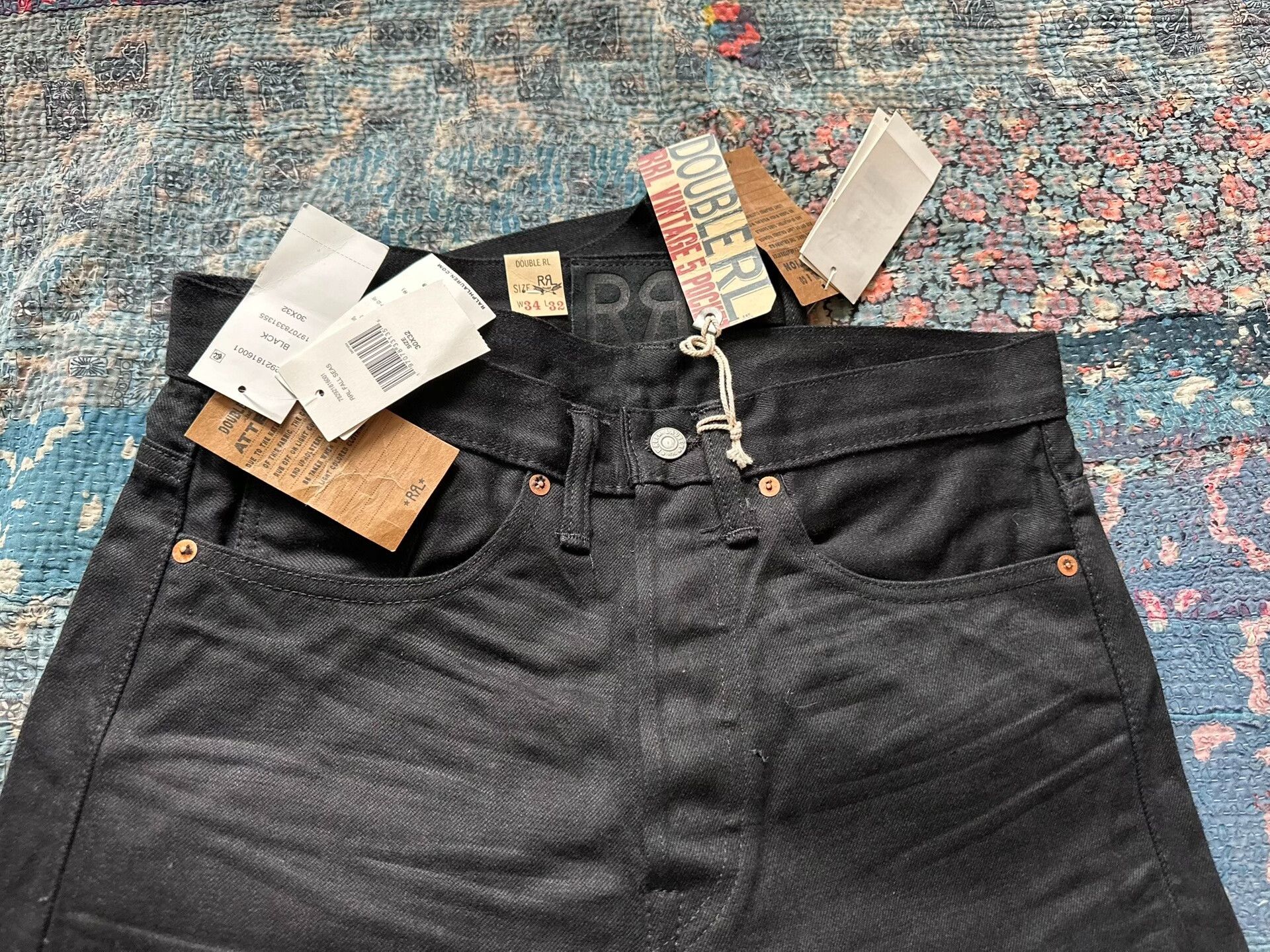RRL Ralph Lauren RRL Vintage Black Denim Jeans Size US 30 / EU 46 - 3 Thumbnail
