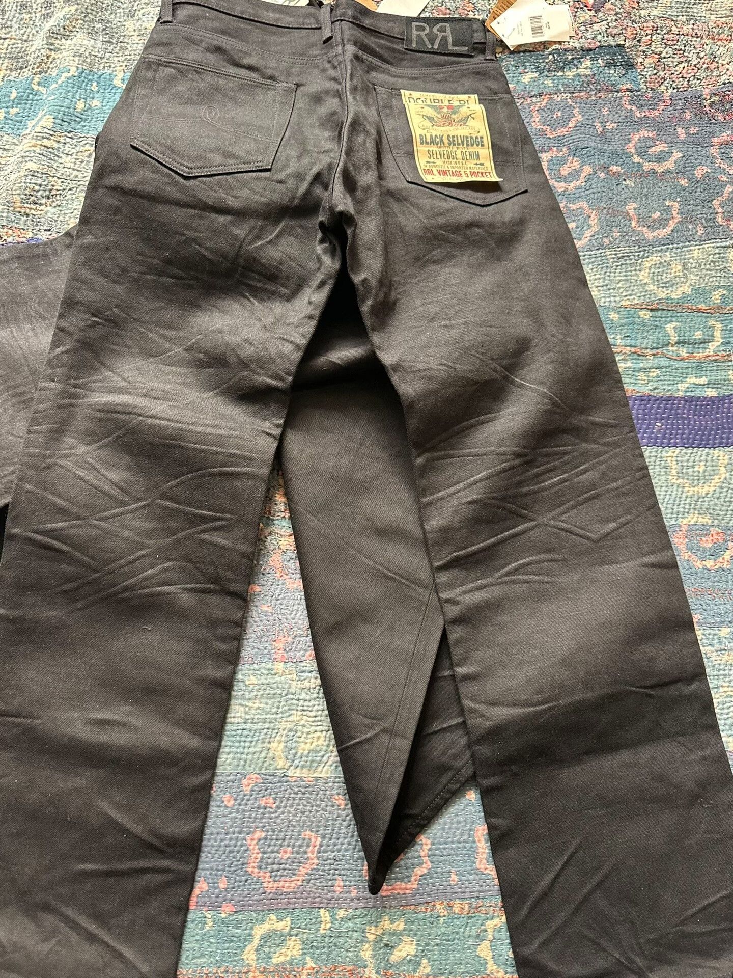 RRL Ralph Lauren RRL Vintage Black Denim Jeans Size US 30 / EU 46 - 2 Thumbnail