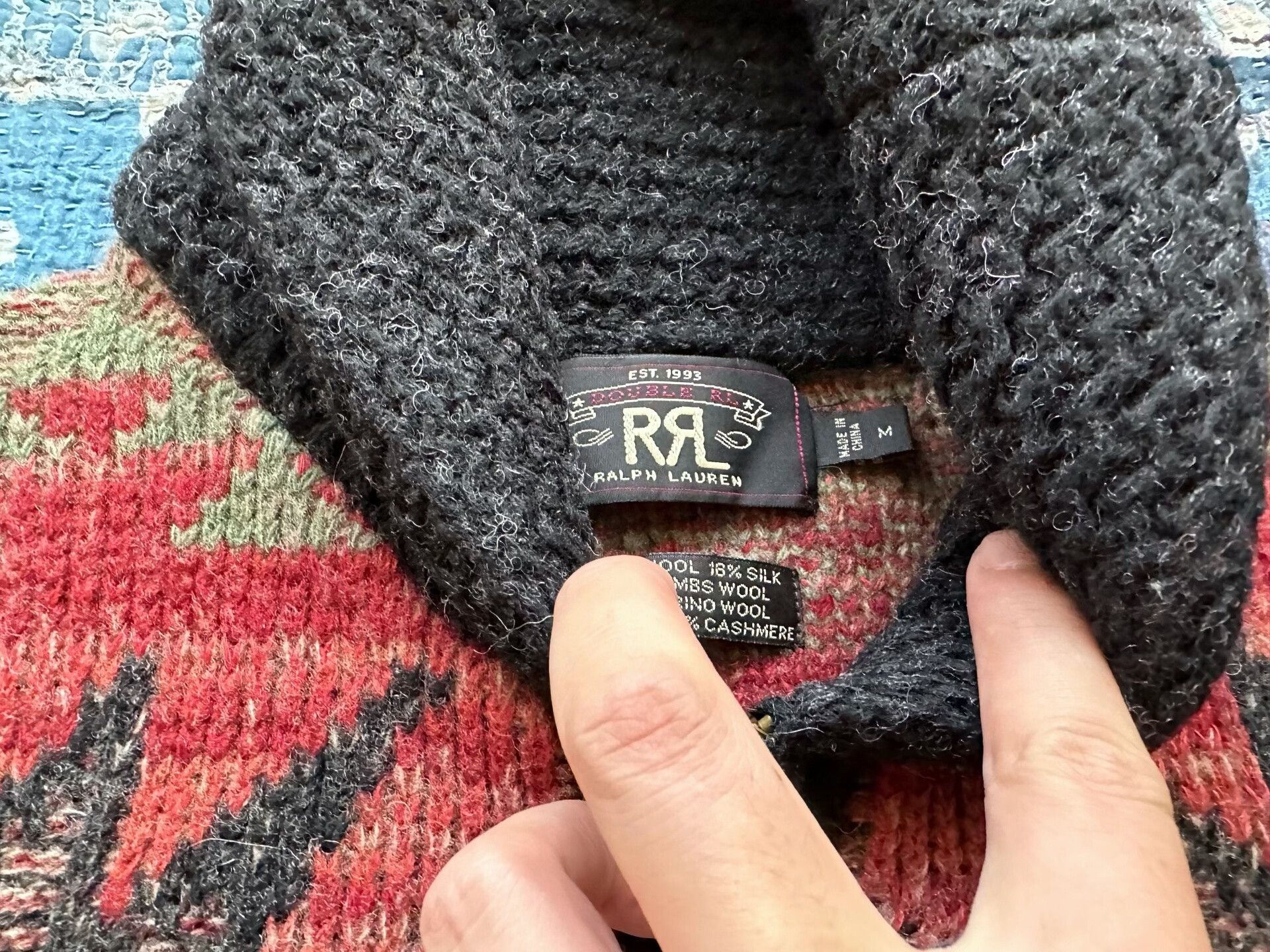 RRL Ralph Lauren Southwest Blend Zip Knit Sweater Size US M / EU 48-50 / 2 - 3 Thumbnail
