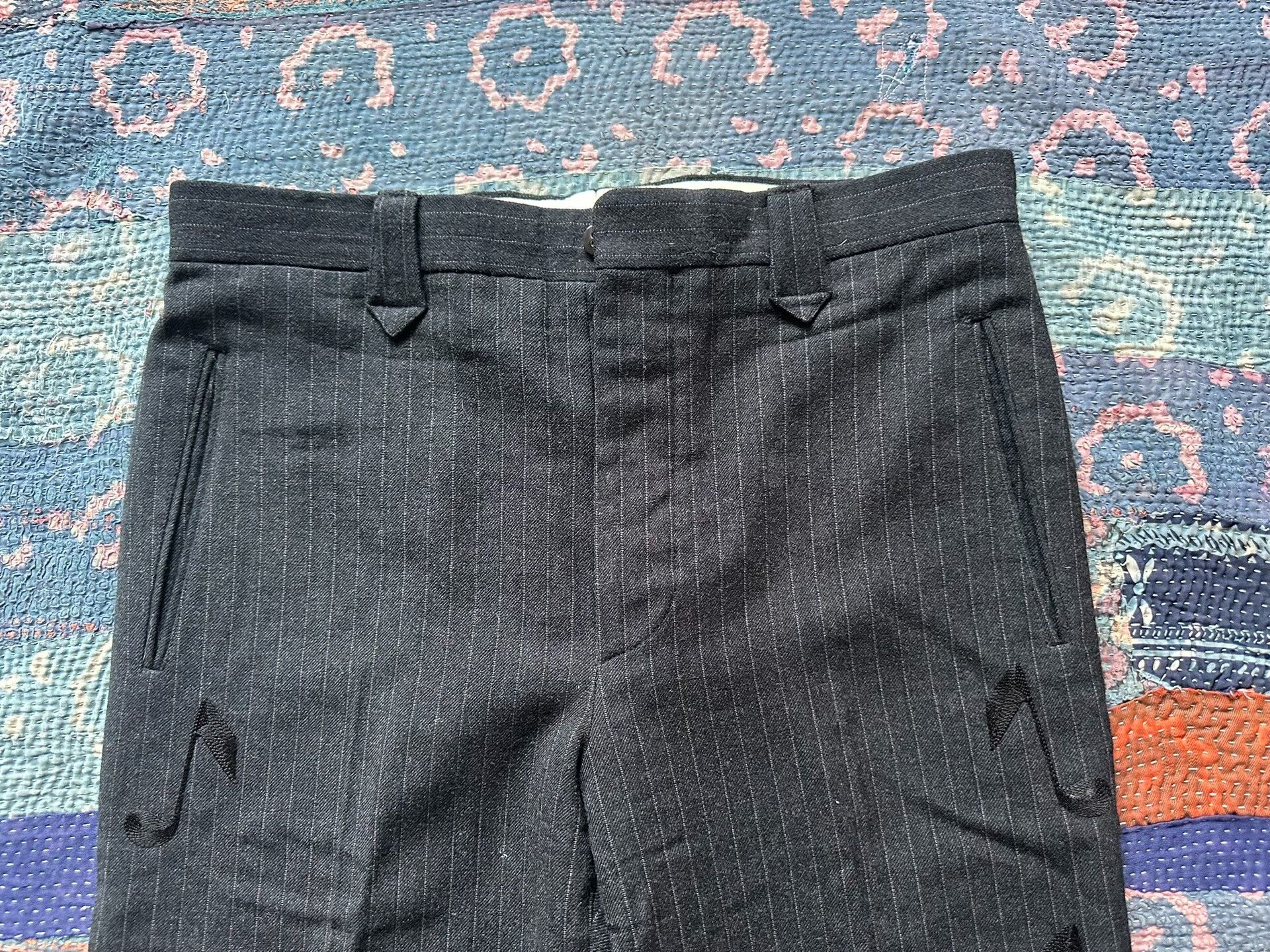 RRL Ralph Lauren RRL Embroidered Musician Wool Stripe Pants Size US 32 / EU 48 - 3 Thumbnail