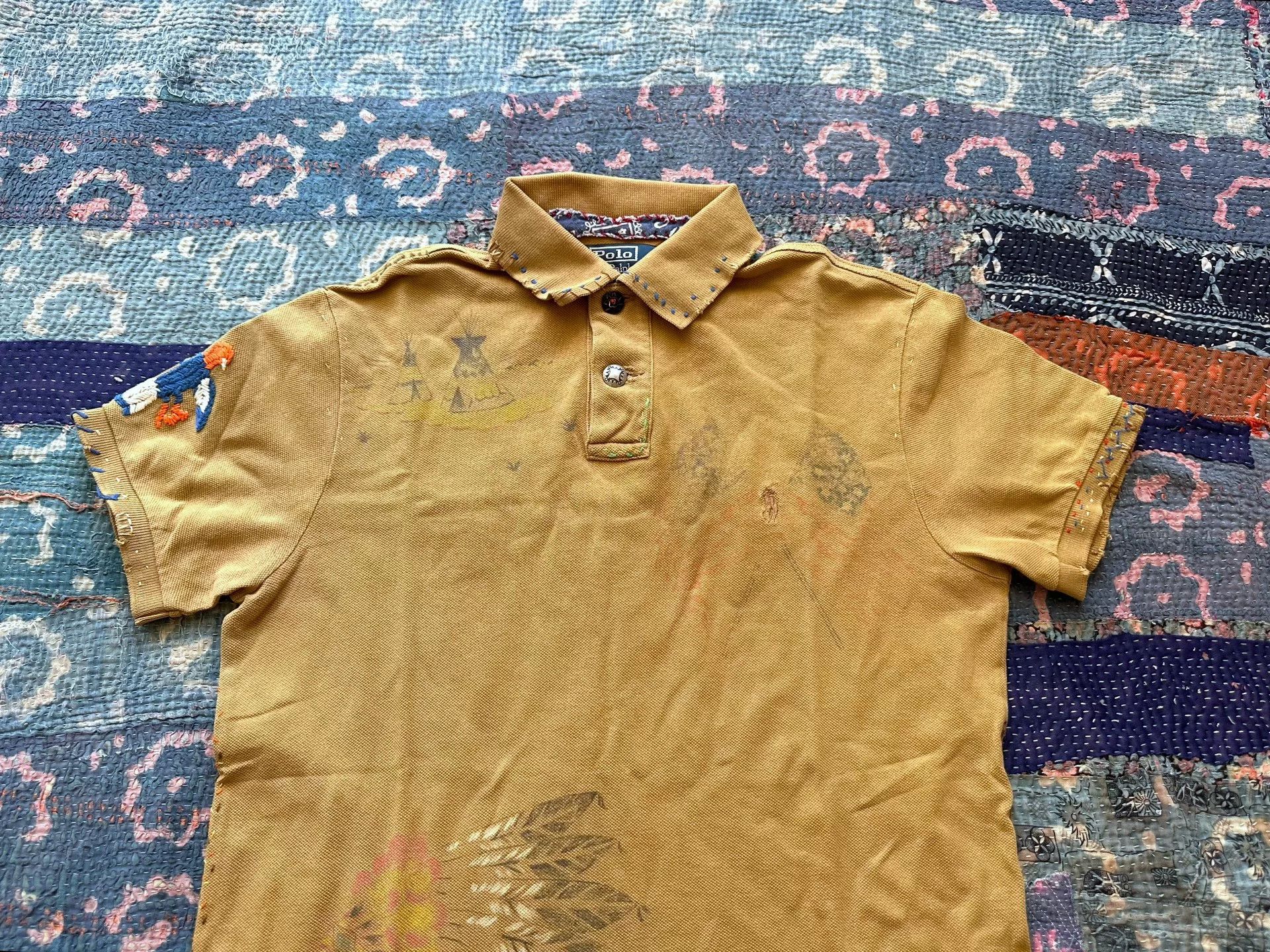 RRL Ralph Lauren RRL Lauren Water-Washed Short Sleeve Polo Size US S / EU 44-46 / 1 - 4 Thumbnail
